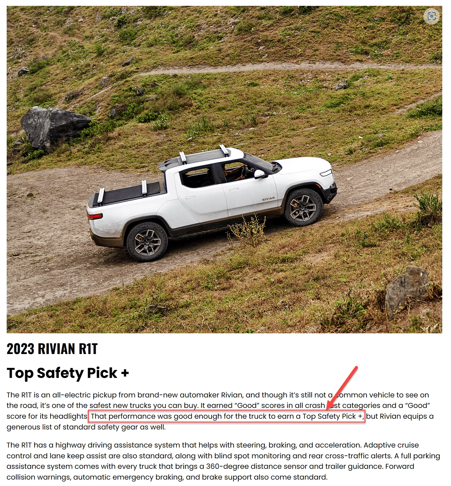 Rivian R1T R1S Rivan.com too modest on safety 1677208605412