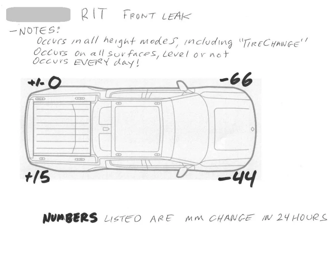 Rivian R1T R1S Front suspension drops overnight R1T Dro