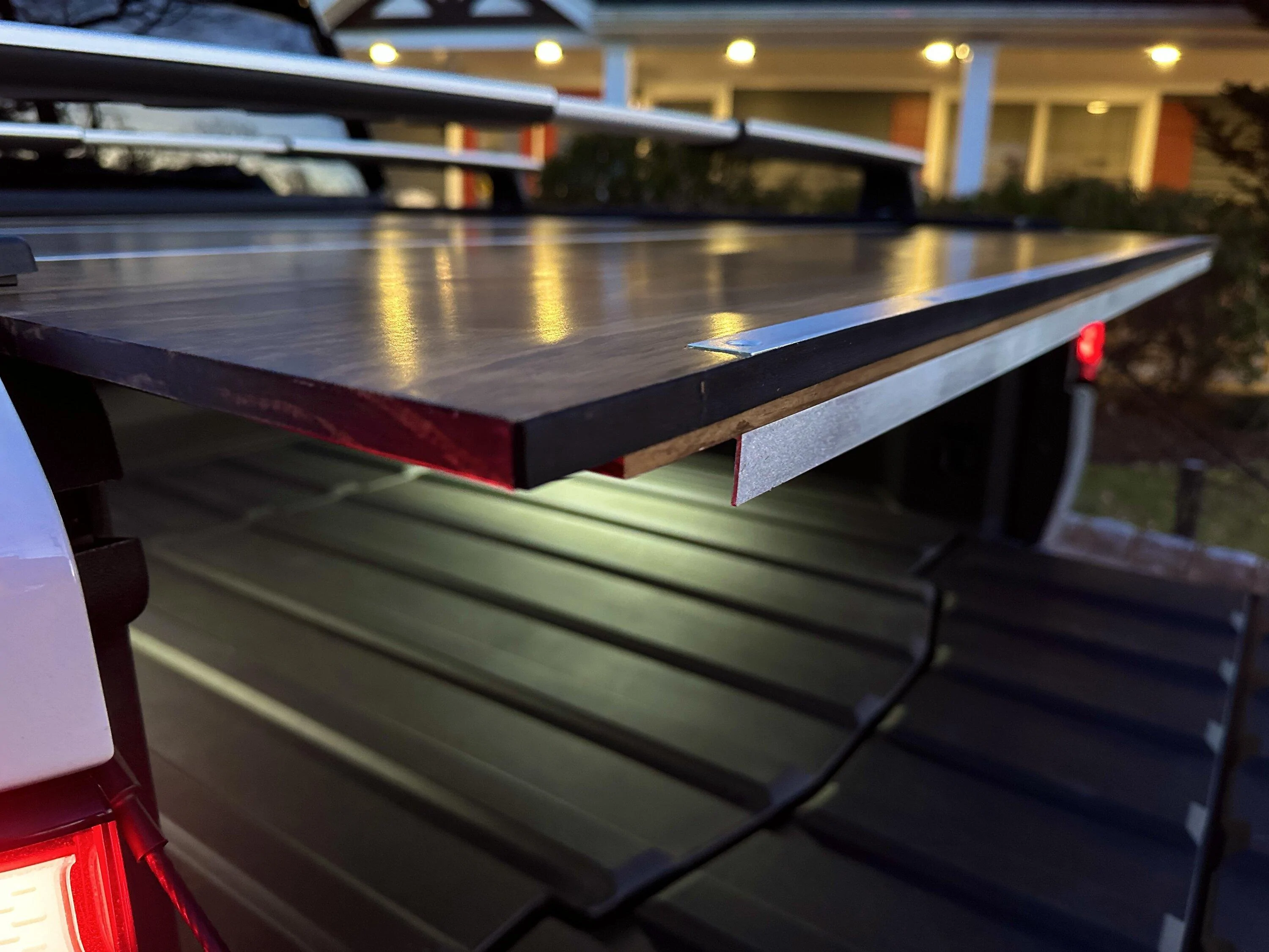 Rivian R1T R1S My custom Wooden Tonneau Cover 20230226_230236297_iOS