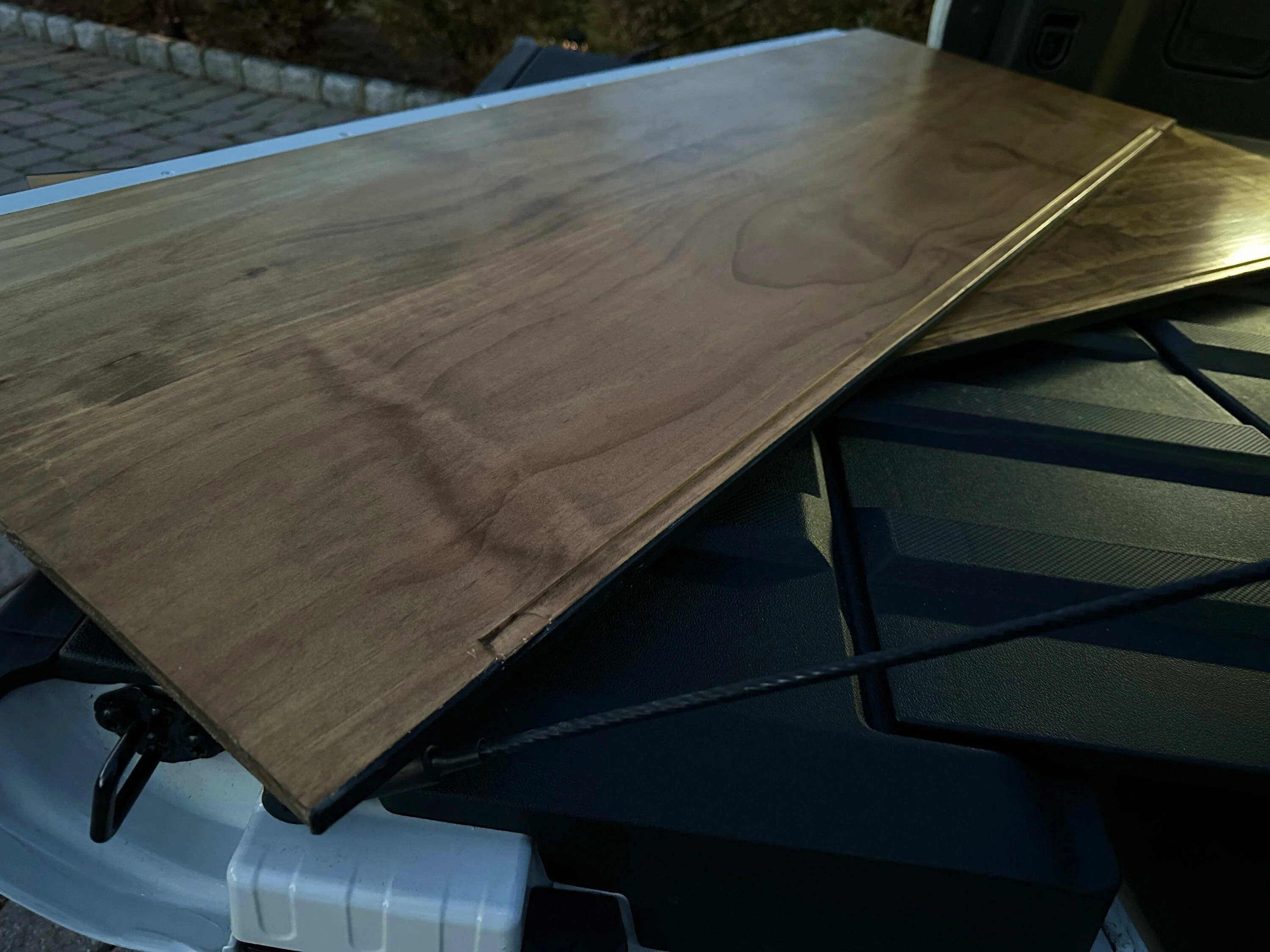 Rivian R1T R1S My custom Wooden Tonneau Cover 20230226_230456332_iOS