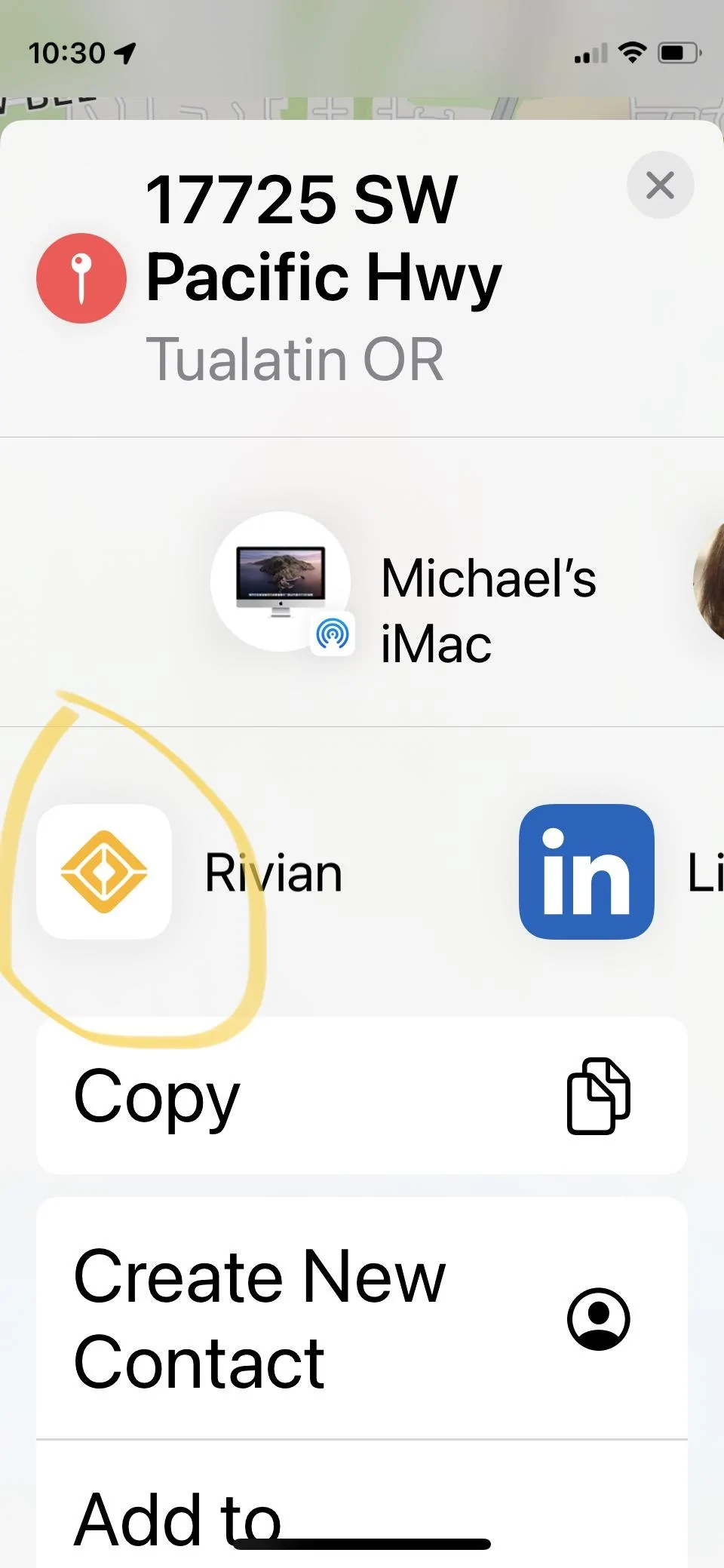 Rivian R1T R1S Sending address from app to Rivian nav? IMG_3046