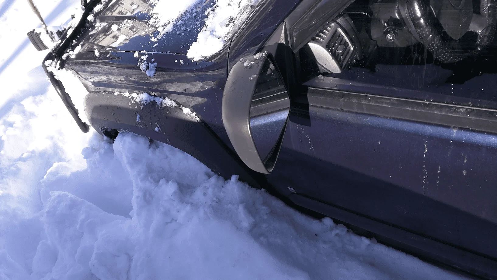 Rivian R1T R1S High centered my R1T in snow today 1677694234556