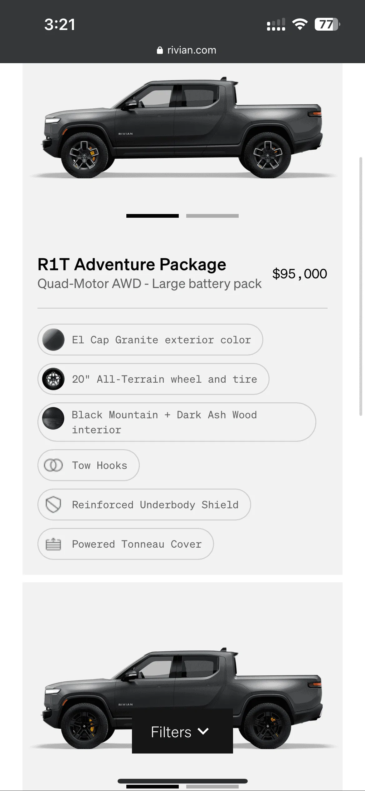 Rivian R1T R1S Three R1T with powered tonneau just showed up in the R1 Shop. 2660C1FF-1C24-4602-9484-943ABD576A25