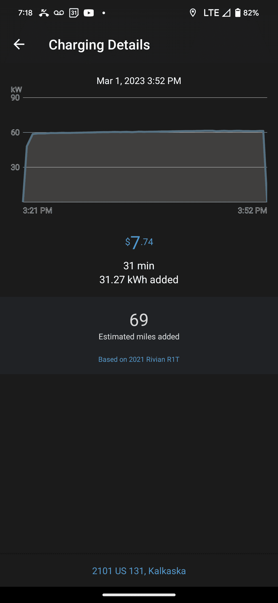 Rivian R1T R1S Grayling Michigan 6 Station RAN now open Screenshot_20230301-191824