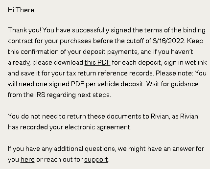 Rivian R1T R1S IRS Transition rule guidance changed 1678199297381