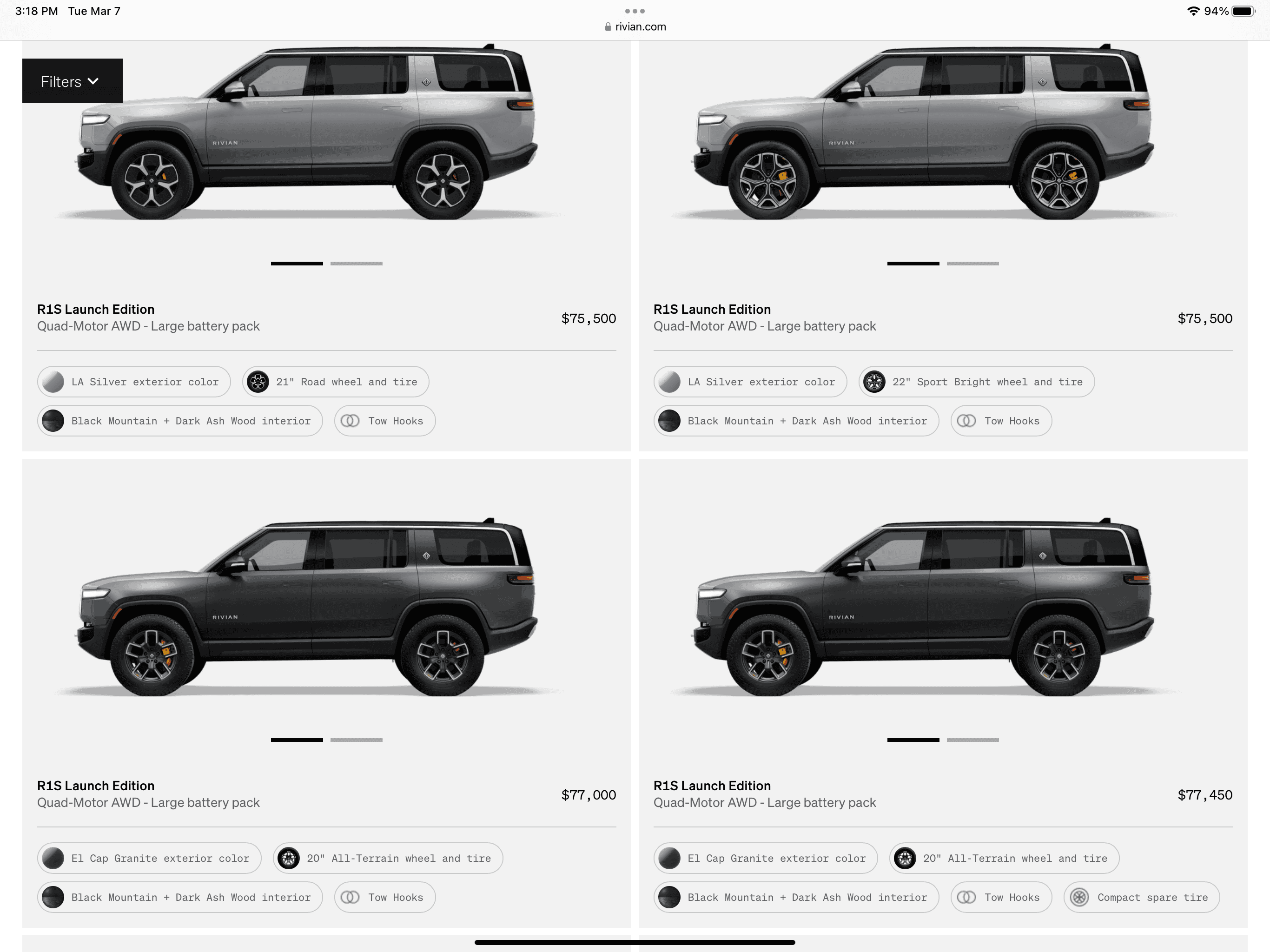 Rivian R1T R1S R1S Shop access live with lots of inventory! A04F7C21-4D8D-4CF1-8751-76E251A248E6