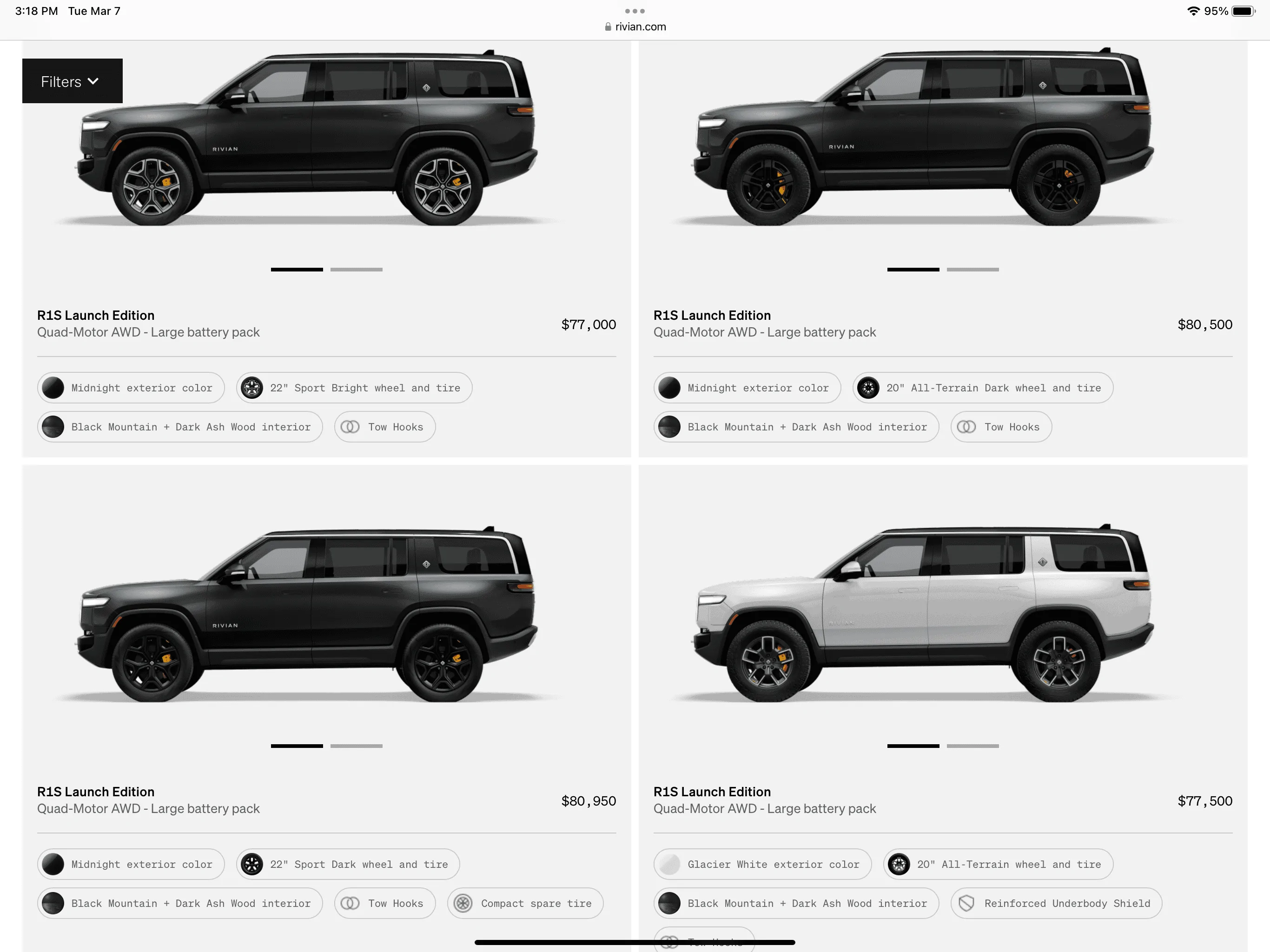 Rivian R1T R1S R1S Shop access live with lots of inventory! E82EACFC-326D-43E8-85E2-1BF25FAB61D3