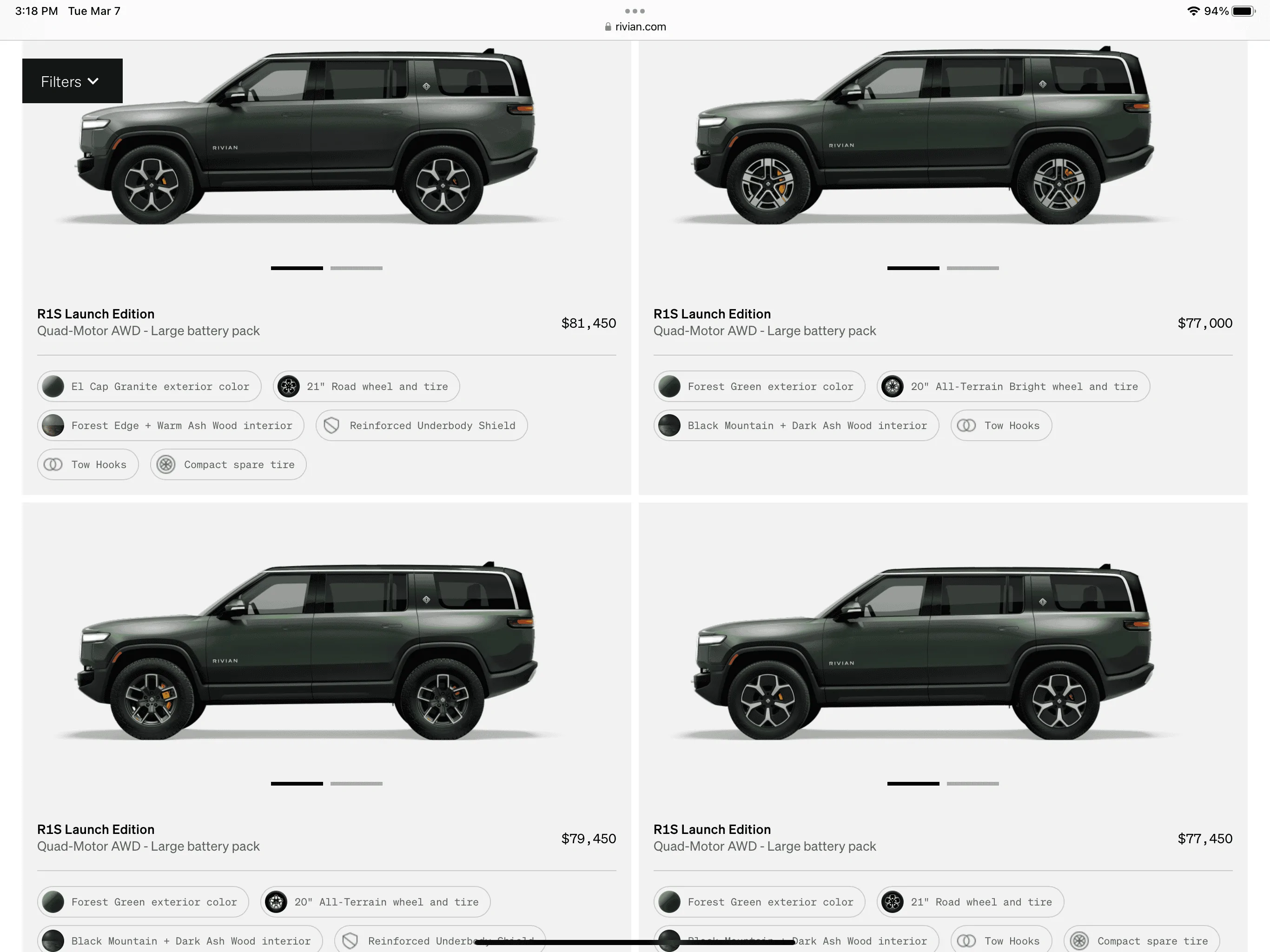 Rivian R1T R1S R1S Shop access live with lots of inventory! D36CBA6D-2296-489D-8BFF-4EAED1C9D891