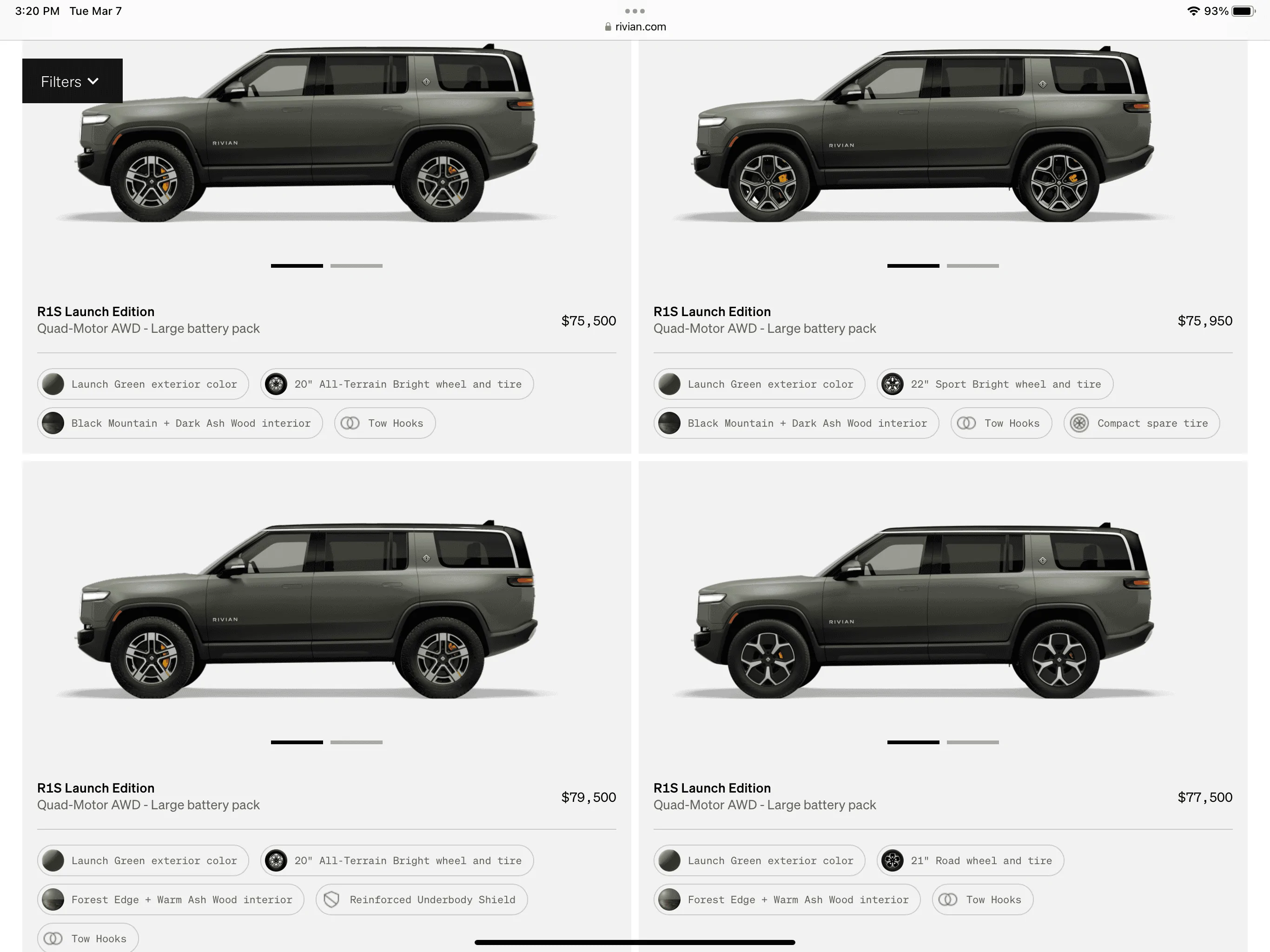Rivian R1T R1S R1S Shop access live with lots of inventory! C16645F3-131D-4775-A6DA-1C0EF17866C3