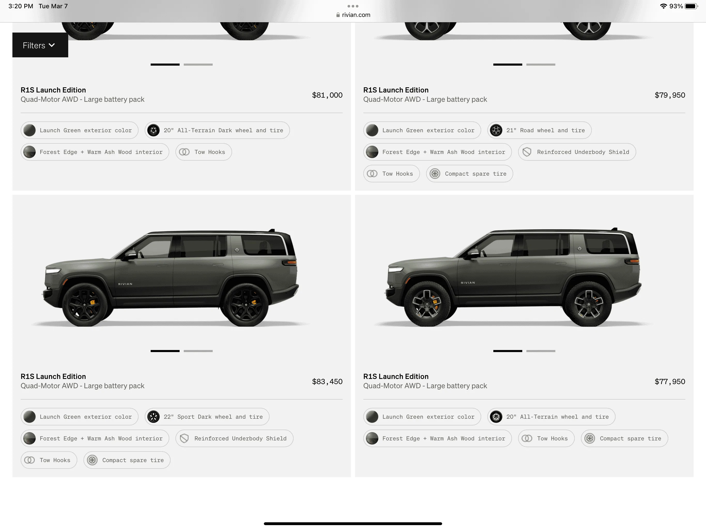 Rivian R1T R1S R1S Shop access live with lots of inventory! 8119D4D1-3B75-4ECE-9964-E75A40352AD5