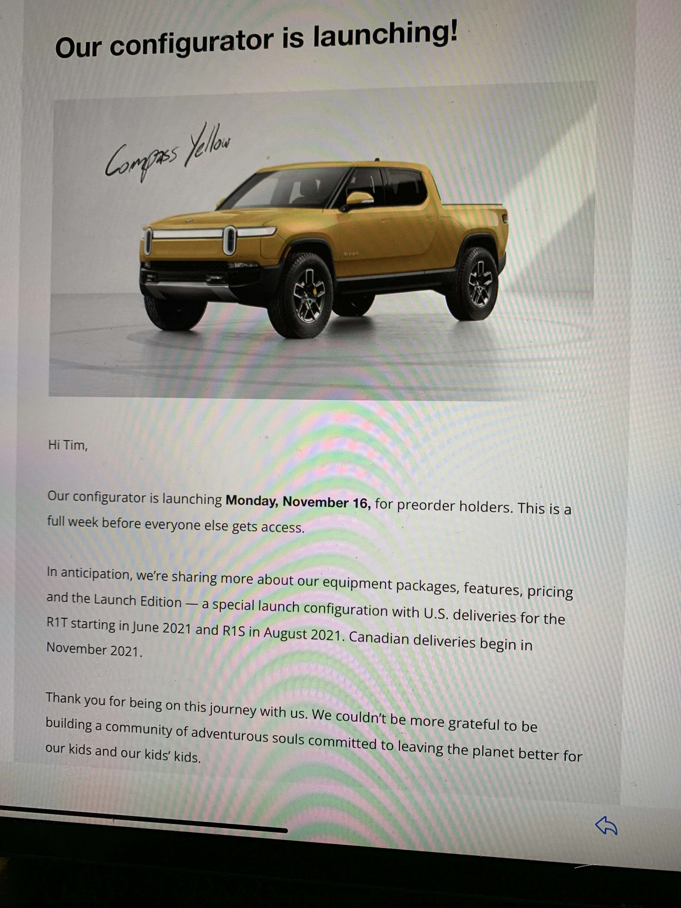 Rivian R1T R1S R1S Shop access live with lots of inventory! DDC91A25-9F3B-4169-98AA-9A4FD9EBAE93