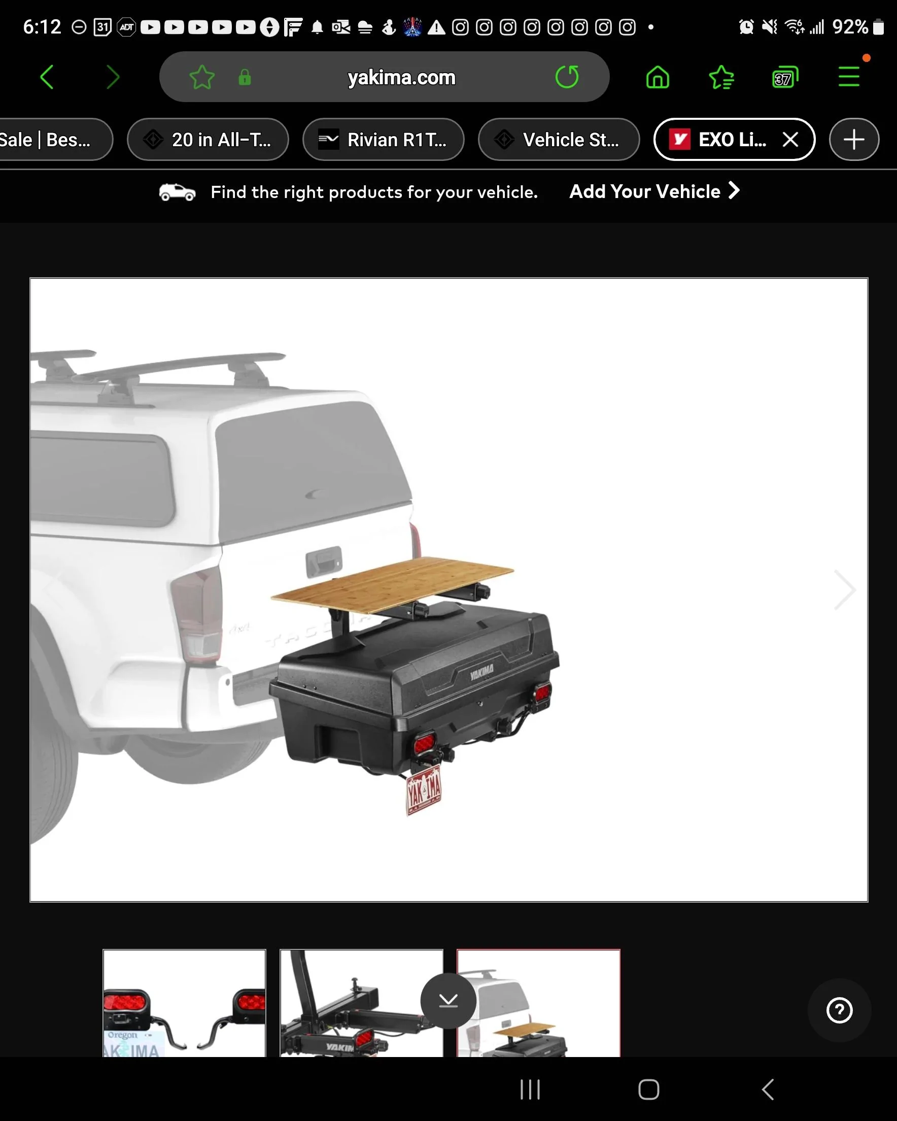 Rivian R1T R1S Hitch Mounted Cargo - Impacts? Screenshot_20230308_061227_Samsung Internet