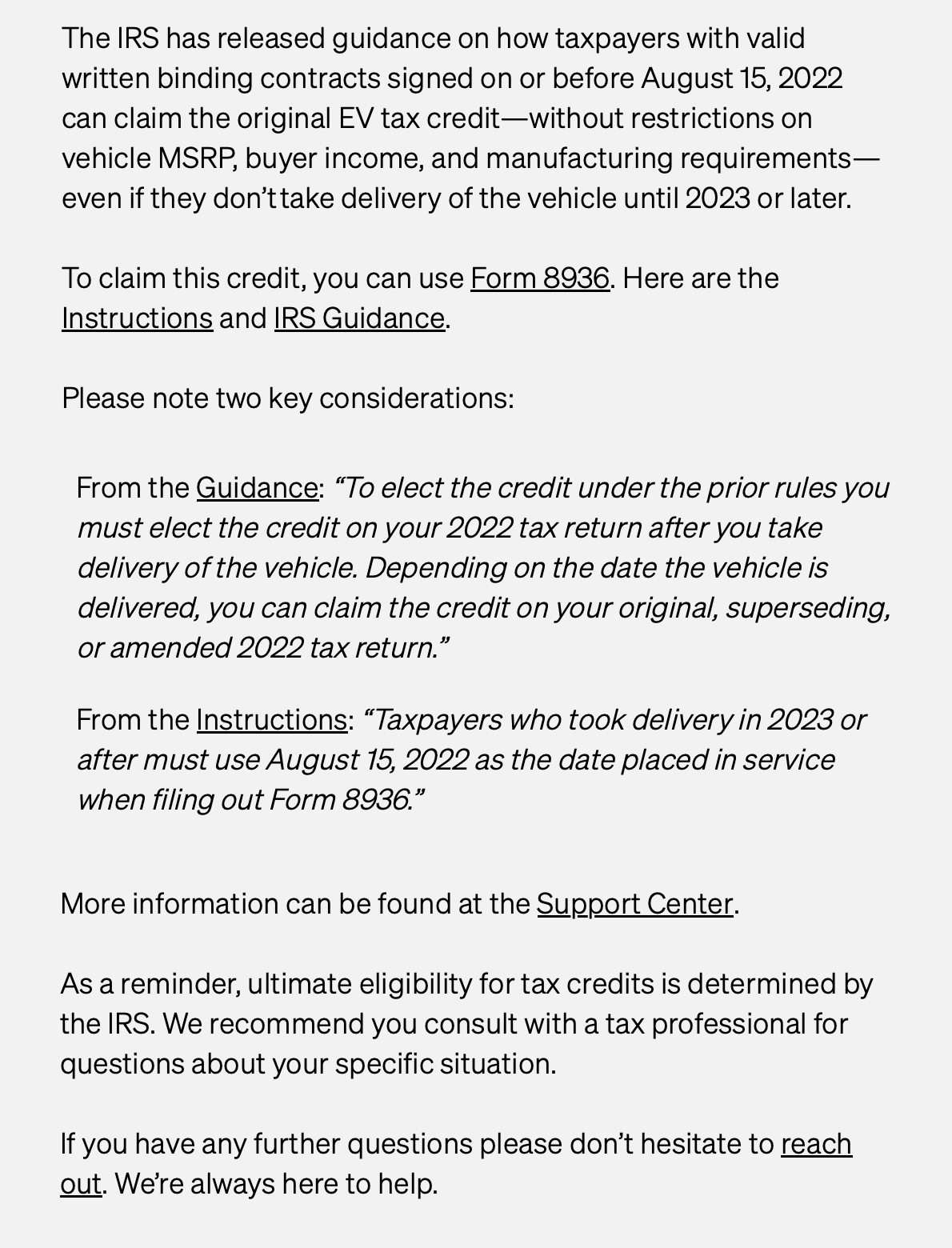 Rivian R1T R1S Rivian posts updated IRS guidance for BPA + Instructions to claim EV Tax Credit Screenshot 2023-03-08 at 2.12.27 PM