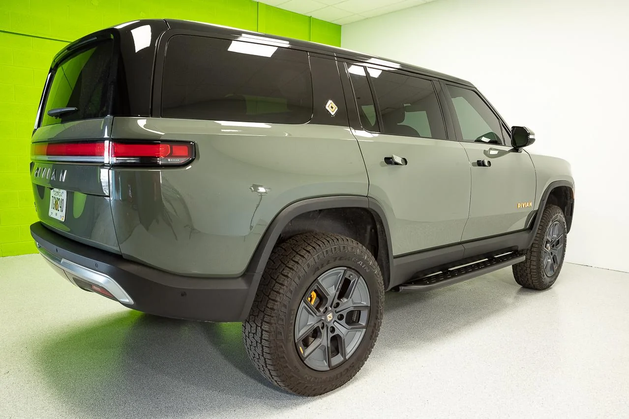Rivian R1T R1S The first (and only) Aero Spoke Inserts for Rivian R1T / R1S 20" All-Terrain Wheels! 1ev-rivian-r1s-wheel-aero-cover-r1s-installed-1
