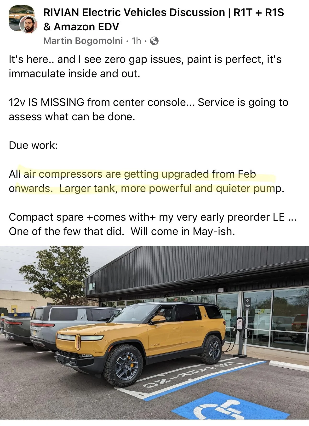 Rivian R1T R1S Rumor: New R1 from Feb getting upgraded suspension air compressor 94C96DCB-9702-40B3-BA1F-B284E09DC79E
