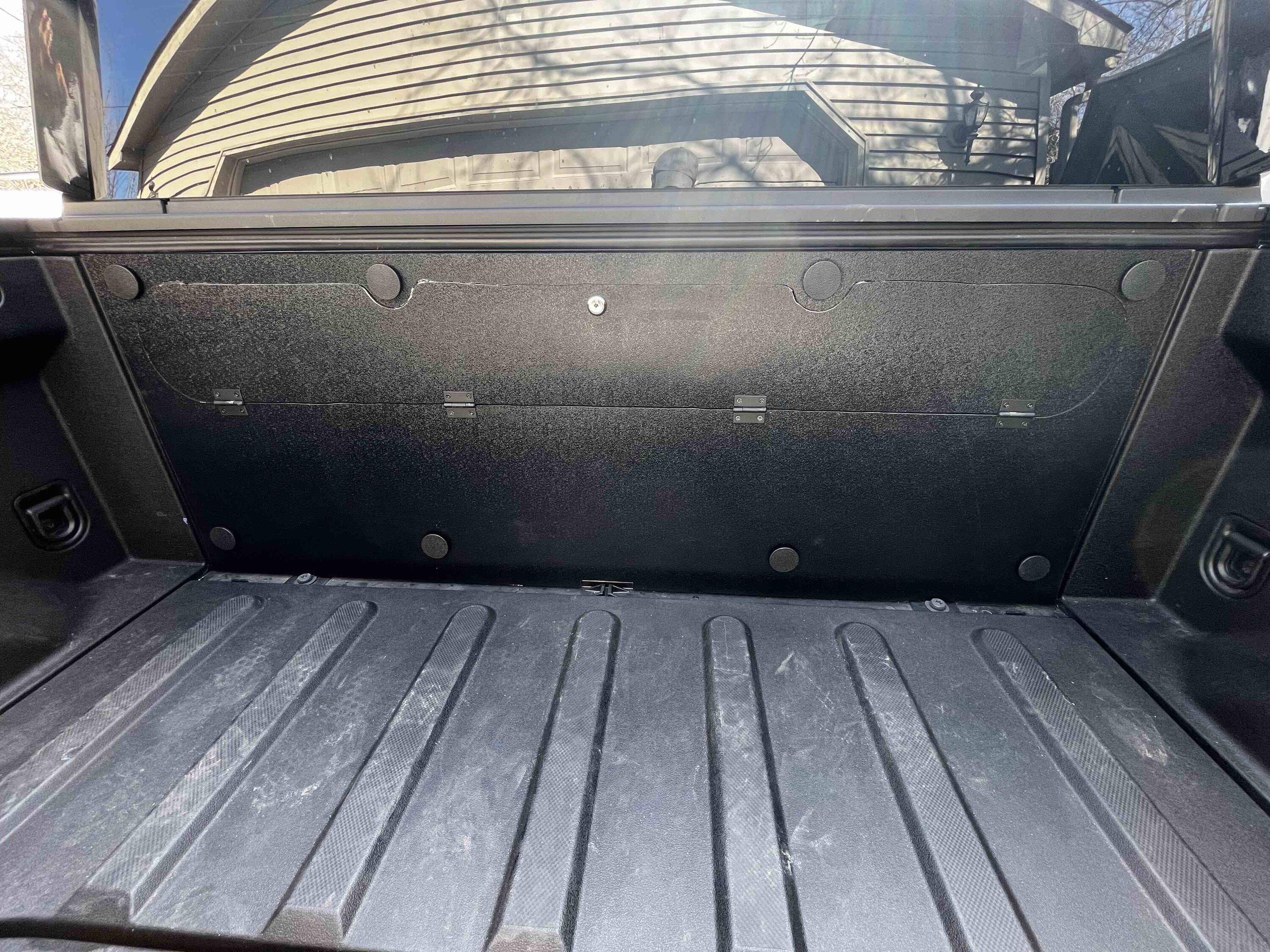 Rivian R1T R1S Reclaiming empty powered tonneau cover space IMG_2030