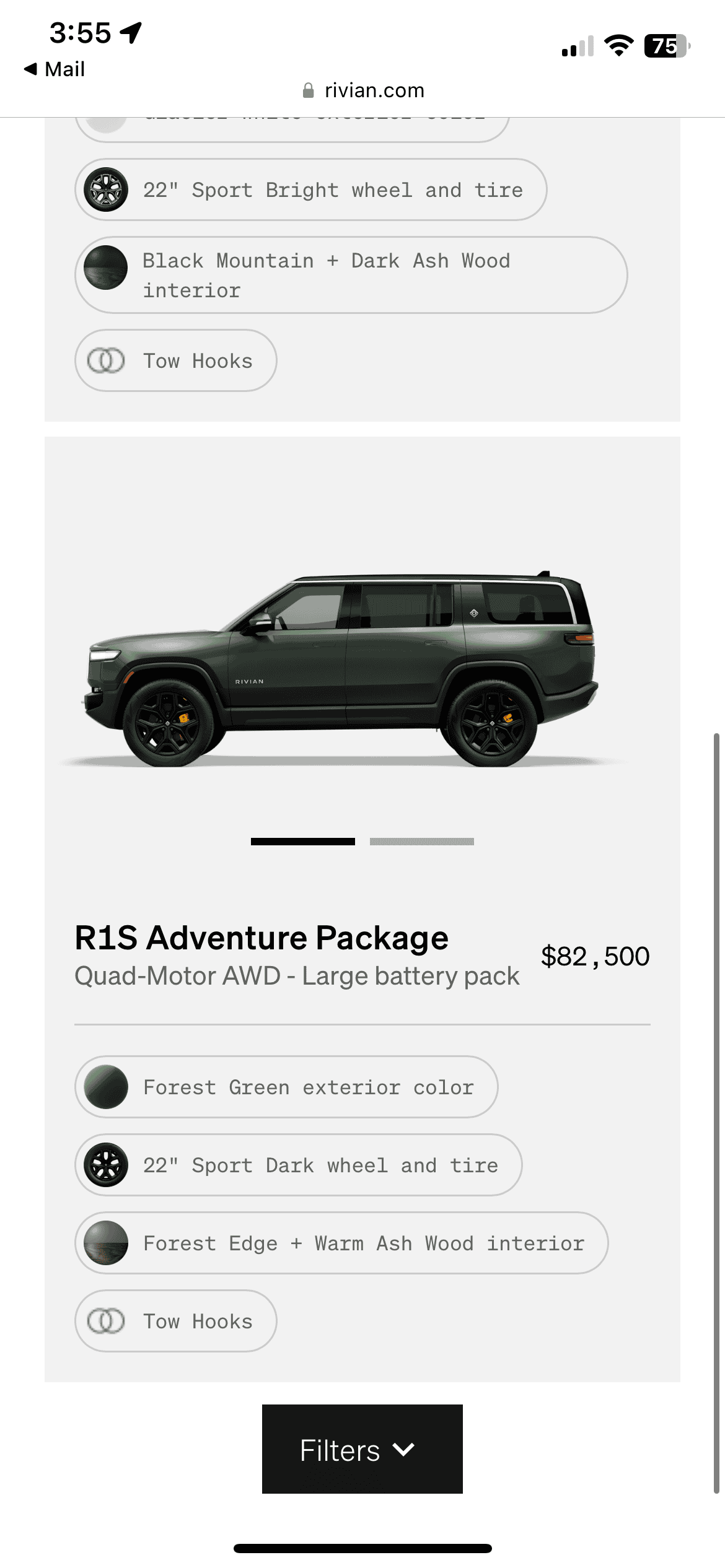 Rivian R1T R1S R1S Shop access live with lots of inventory! 903DFFF9-95A2-4249-8E1B-67DF9AA4B0F2