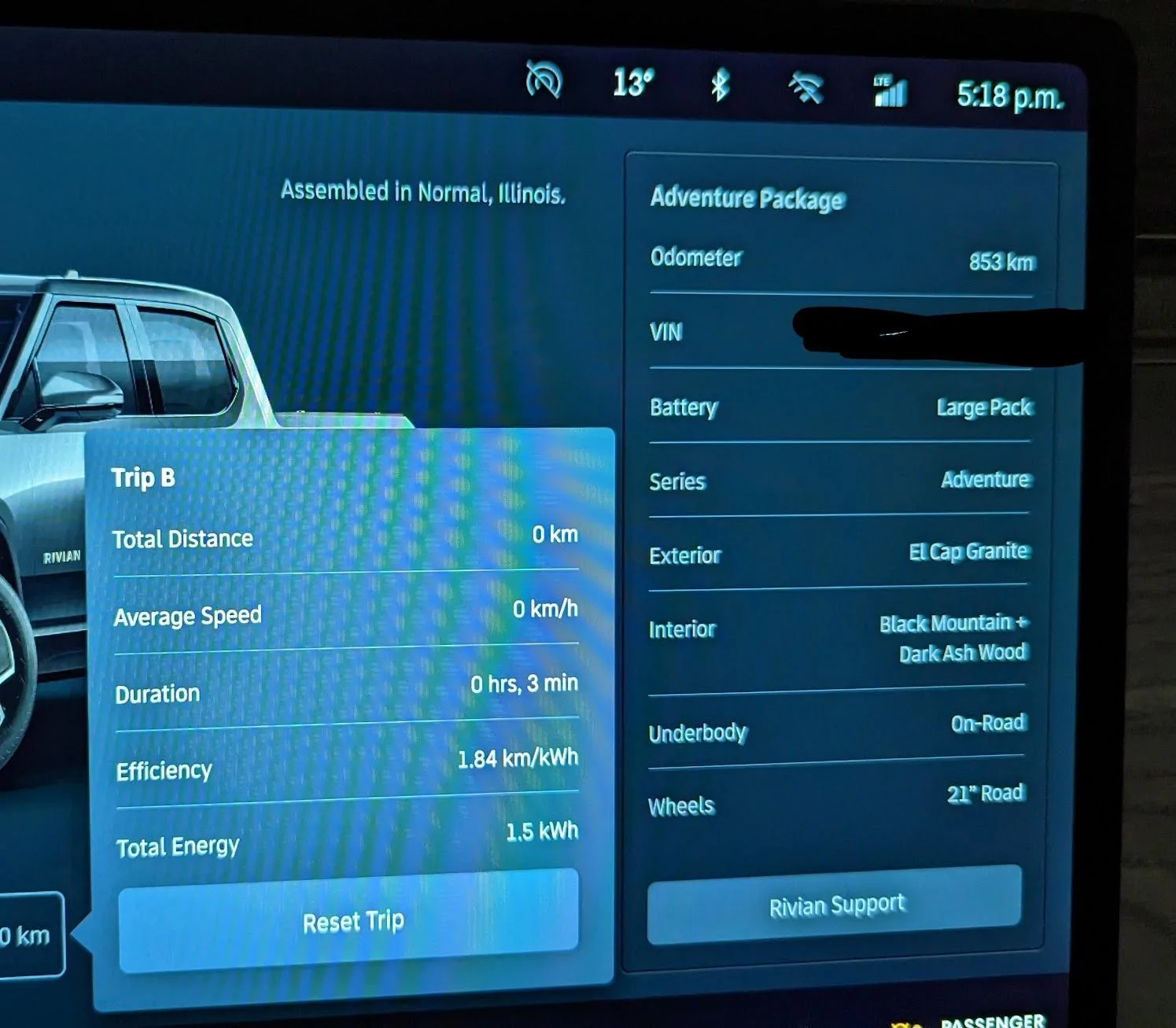 Rivian R1T R1S Vampire drain - what's the latest battery % loss people are getting? PXL_20230322_001846827_2