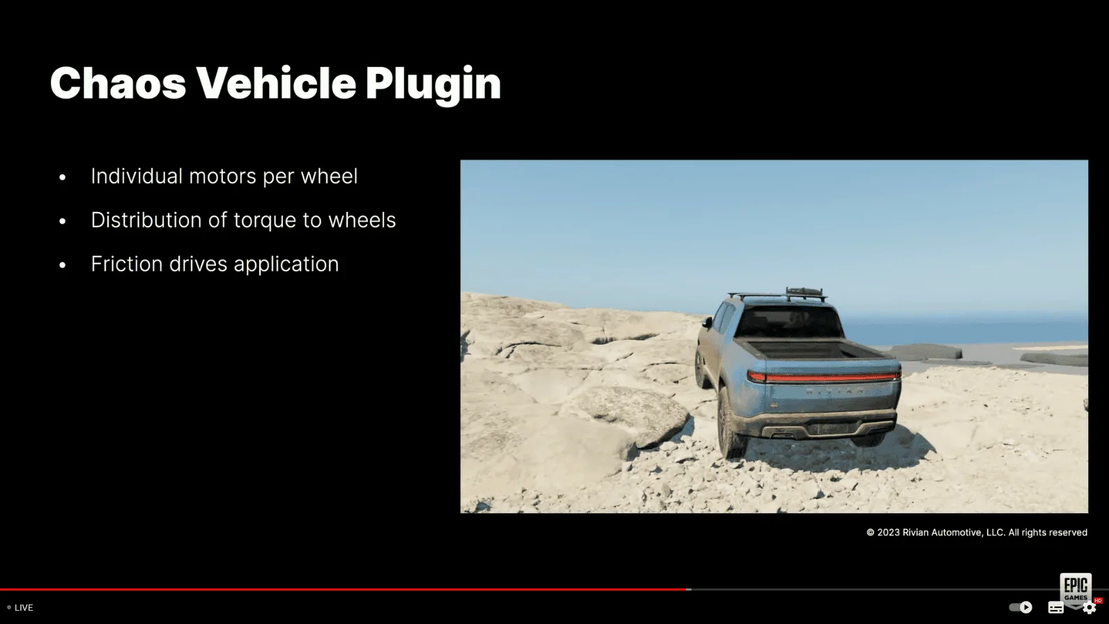 Rivian R1T R1S Rivian R1T used for Unreal Engine 5.2 - Next-Gen Graphics Tech Demo Screenshot 2023-03-22 at 13-01-03 Battle-Testing UE5 Next-Gen Systems with 'Fortnite' GDC 202