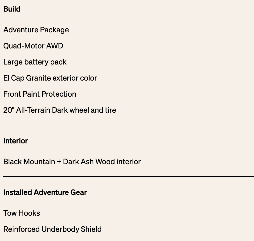 Rivian R1T R1S My 23' R1S is Here Screenshot 2023-03-27 at 9.52.19 PM