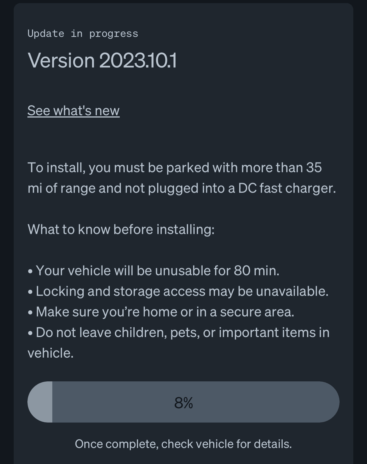 Rivian R1T R1S 2023.10.0 software update OTA released. Includes  Tesla Supercharger network option and 12v battery draining issue fix 1680057590564
