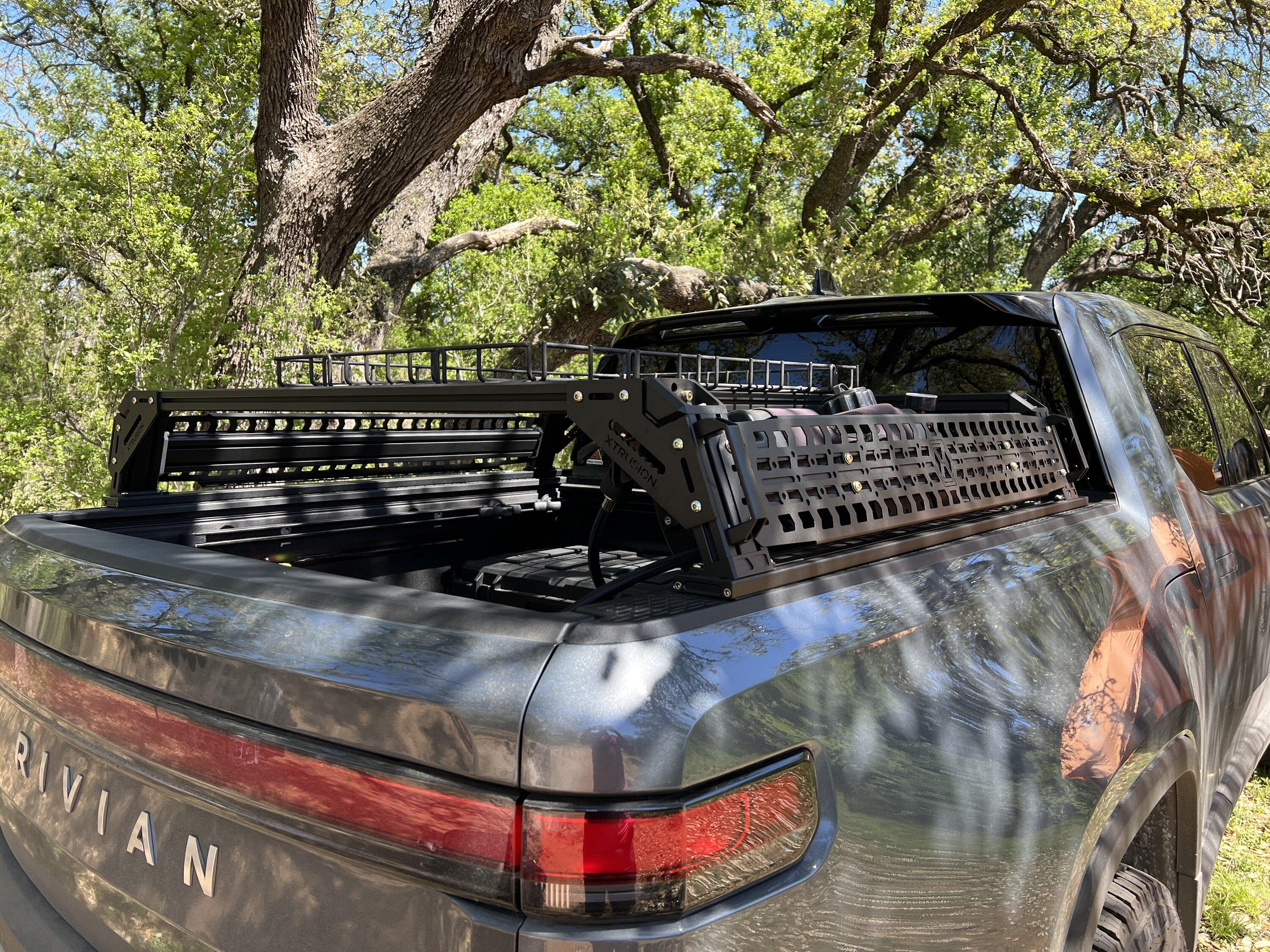 Rivian R1T R1S Bed Rack options from Xtrusion Overland IMG_2231