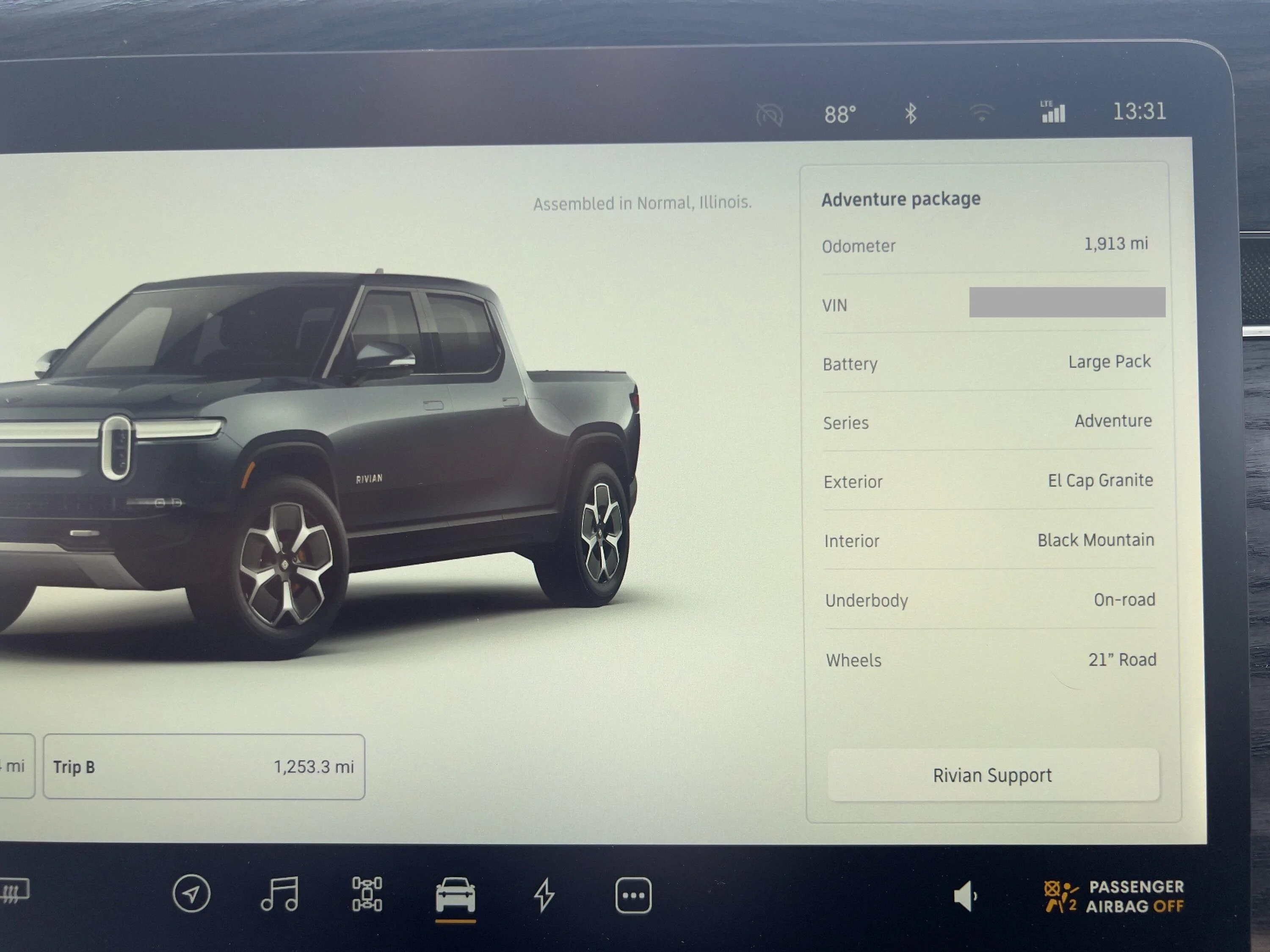 Rivian R1T R1S LOWERED PRICE Selling 21" Road Wheels (Blacked), Tires (1,913mi), Aero Covers & Center Caps Rivian Wheels 4