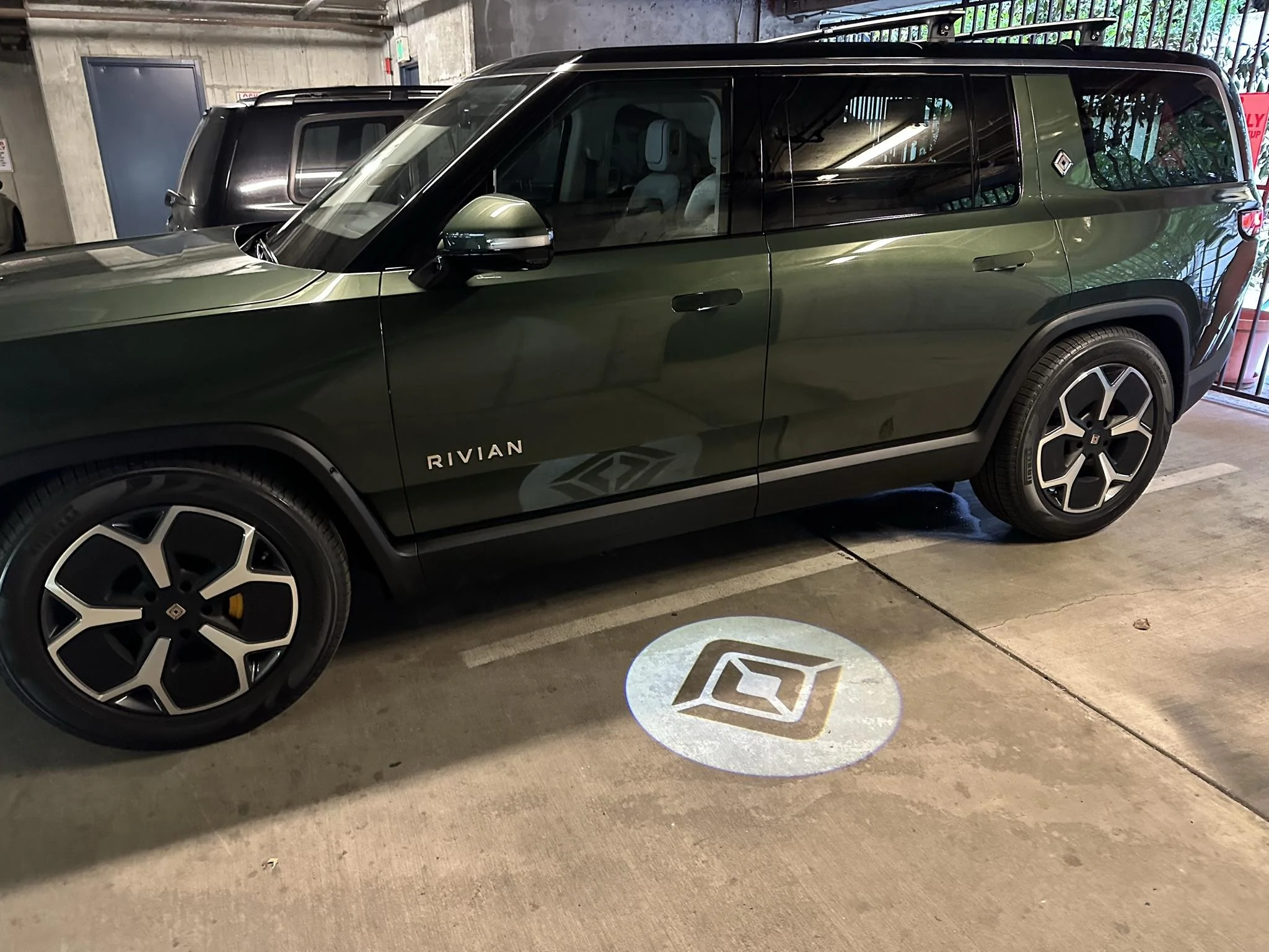 Rivian R1T R1S Recent Delivery: R1S Adventure Package, Forest Green/Ocean Coast/Ash Interior IMG_0559