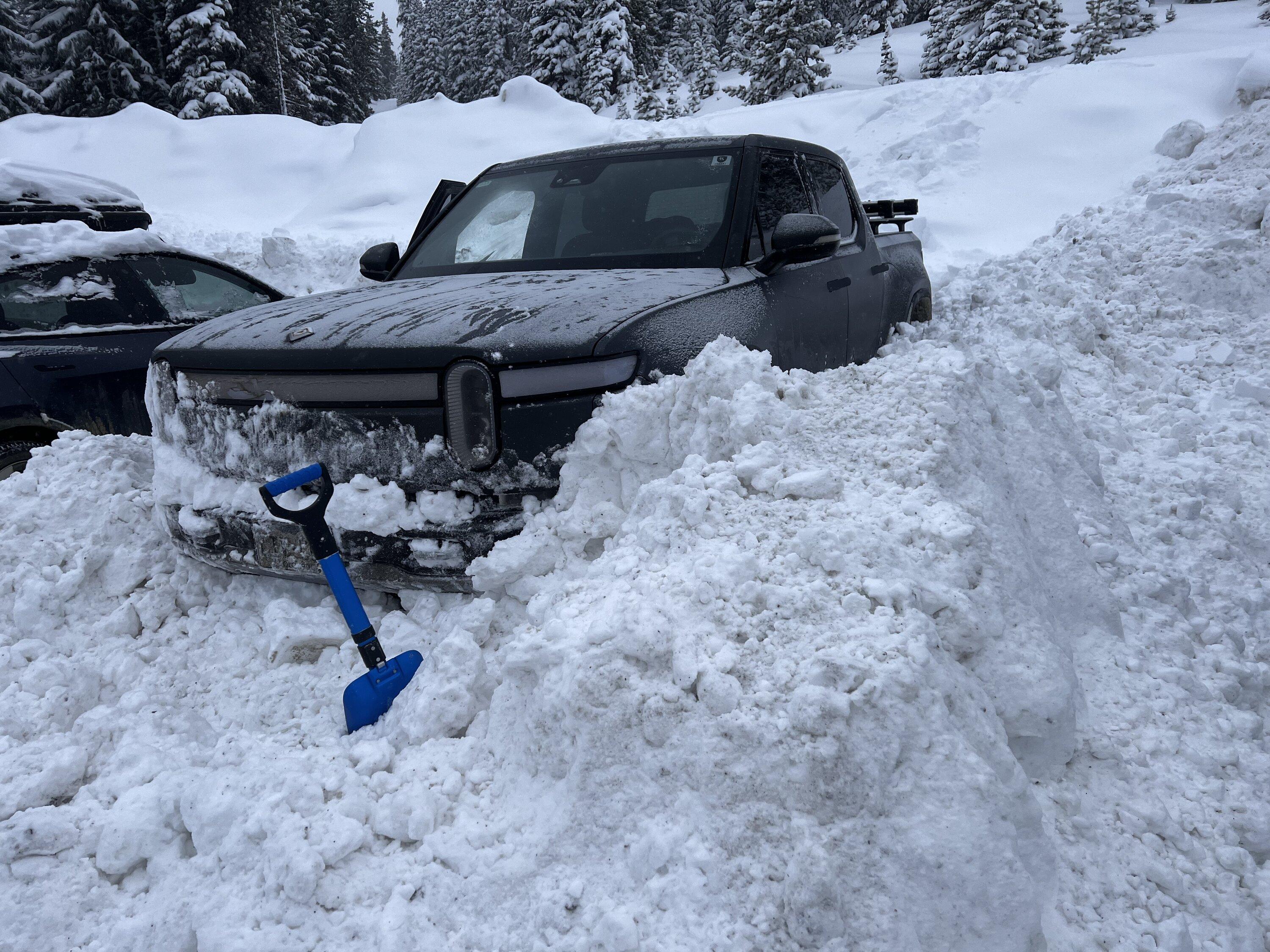 Rivian R1T R1S Snow performance check-in....focus on tires. AE17DB7C-6E77-4BE5-A204-FA51D39214FF