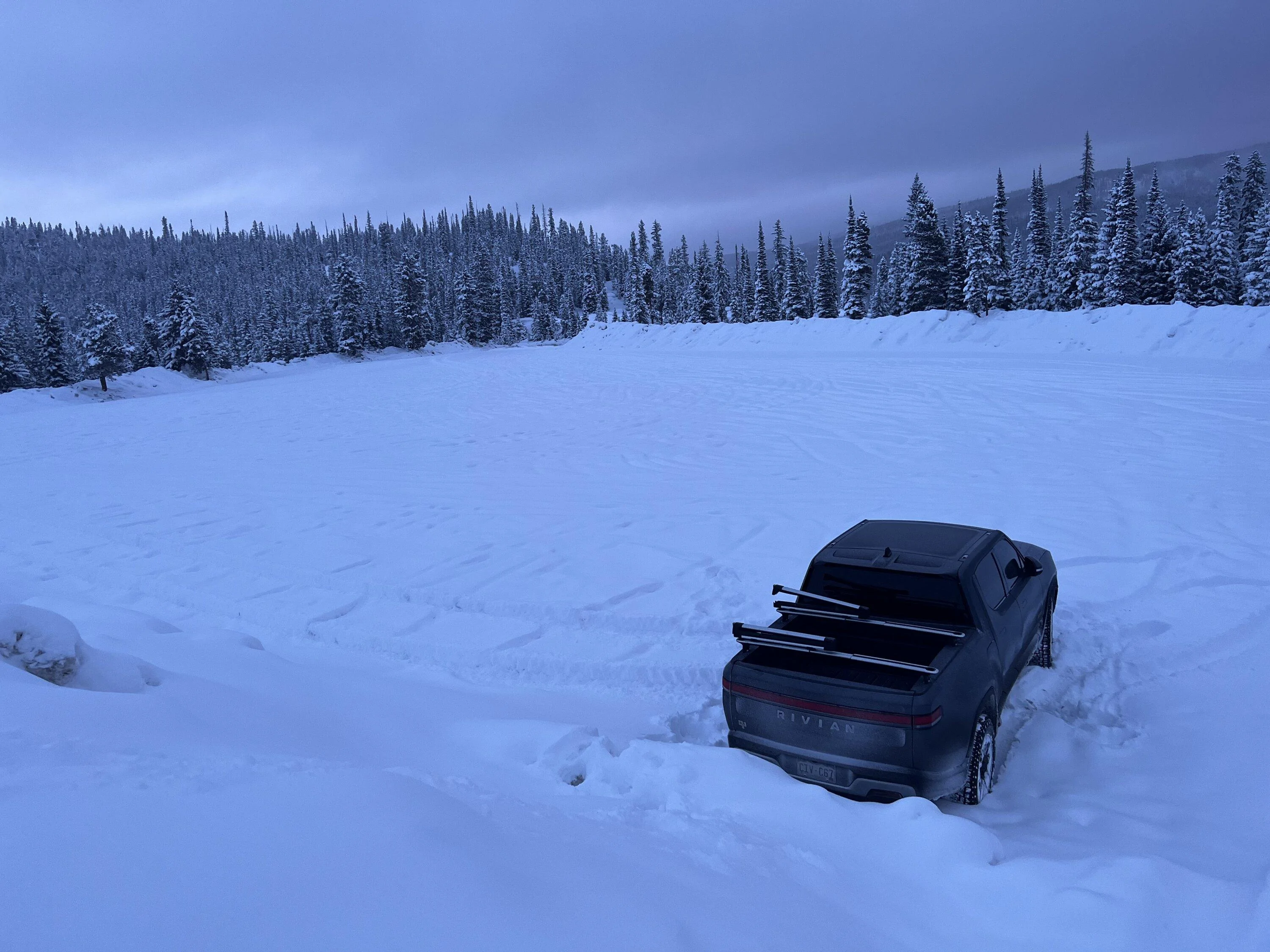 Rivian R1T R1S Snow performance check-in....focus on tires. CAAE390C-C934-410B-AF04-83C4F2878C9A