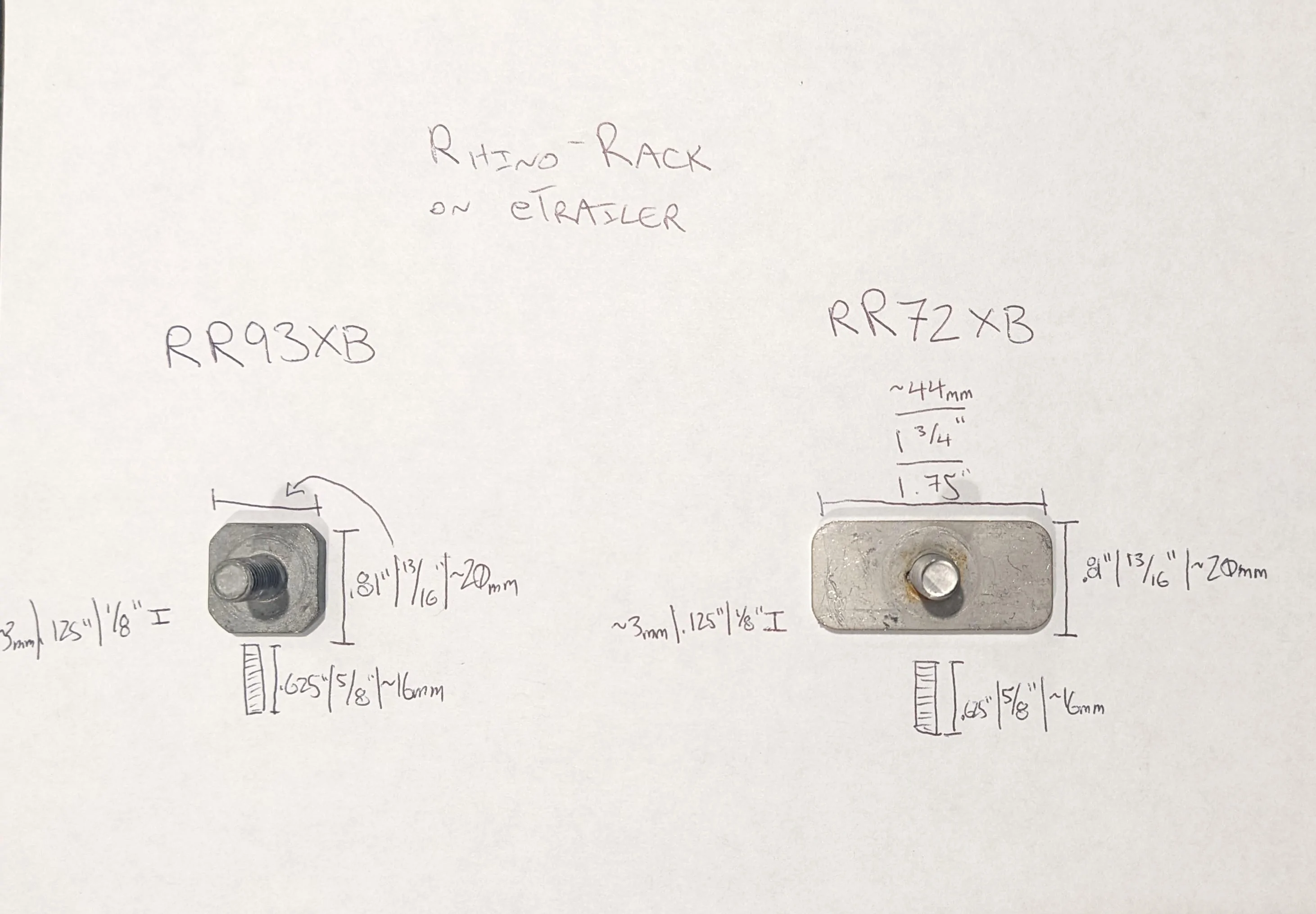 Rivian R1T R1S Crossbar Track Bolts -- My Findings. What Are You Using? PXL_20230408_183215857~2