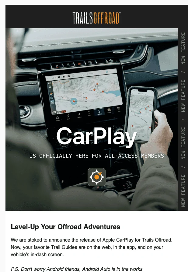 Rivian R1T R1S CarPlay & Android Auto: Trails Offroad integration 1681253194781