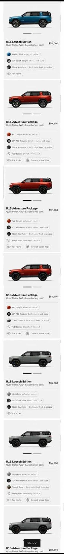 Rivian R1T R1S R1S Shop access live with lots of inventory! orca-image--901531376