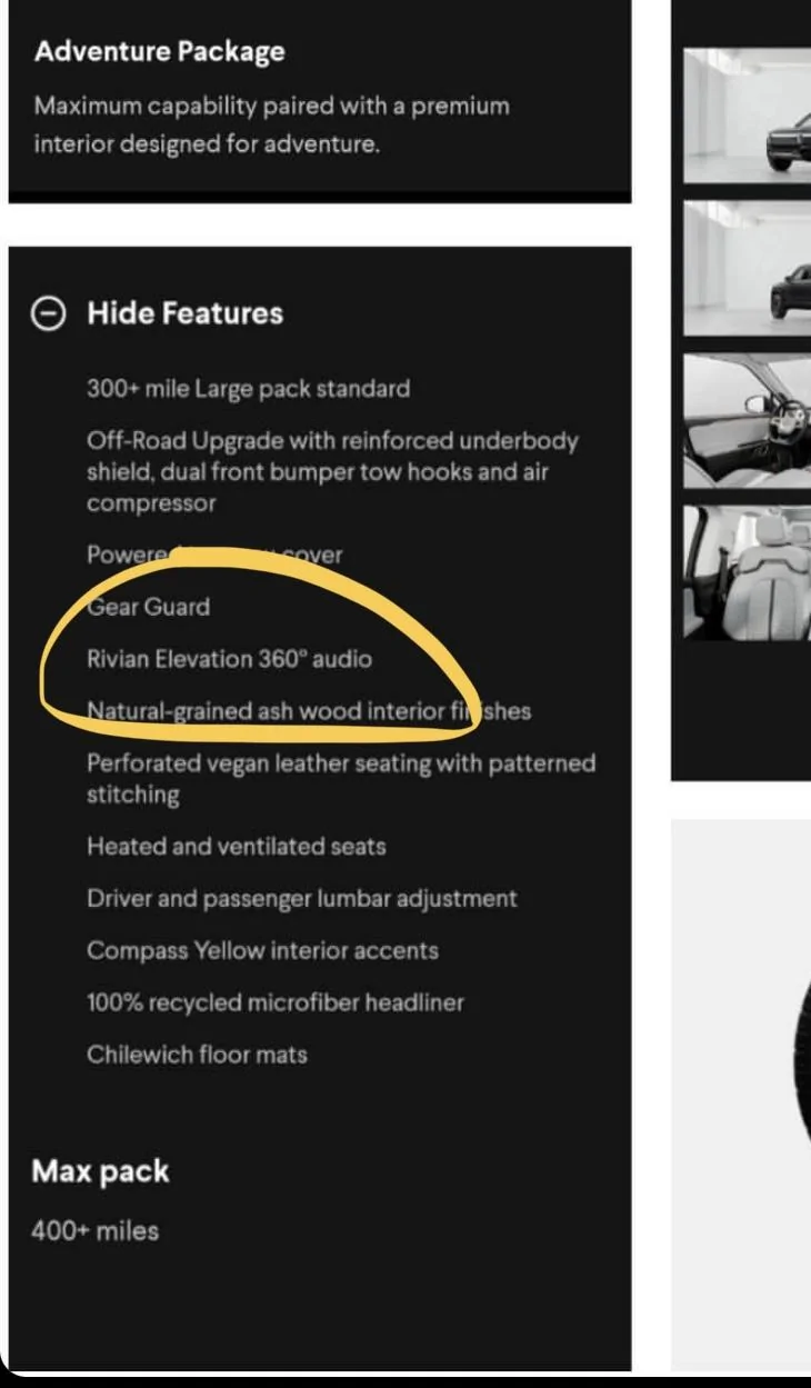 Rivian R1T R1S Interesting observation from my Nov 2020 Order Lookbook ... IMG_2299