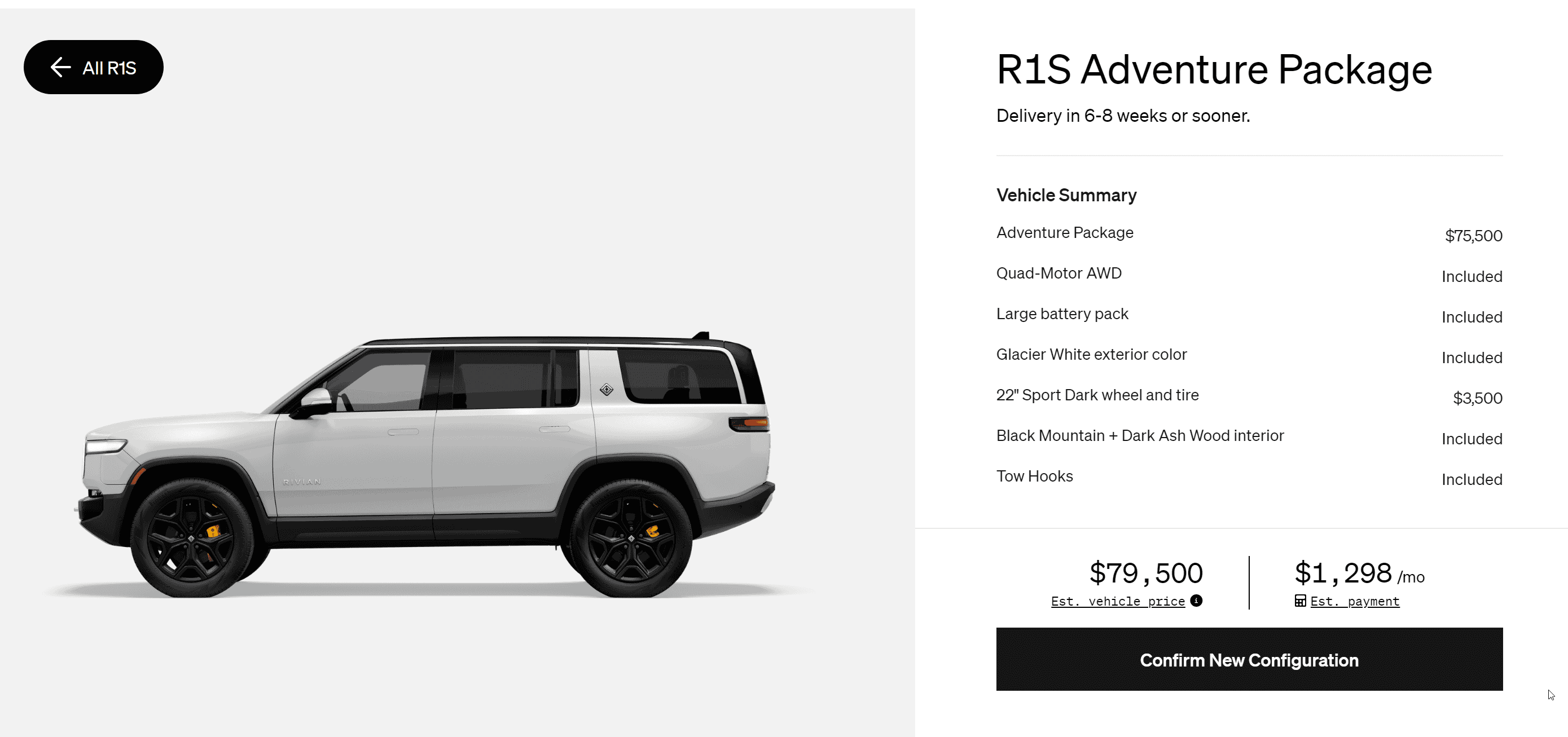 Rivian R1T R1S R1S Shop access live with lots of inventory! 1681508097810