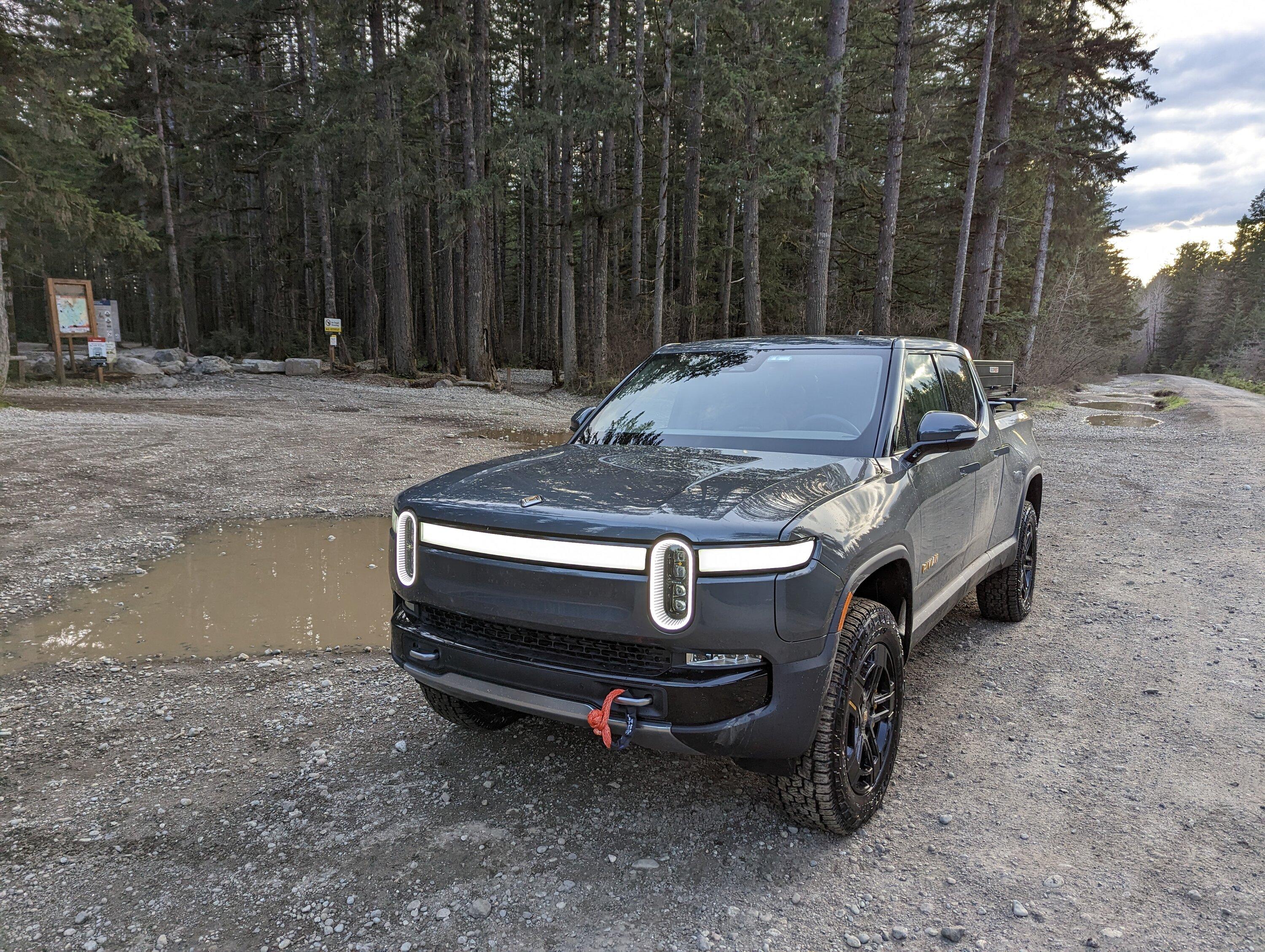 Rivian R1T R1S [Update: Made It Out!] Drive Motor Failure During Off-roading Excursion Through Water Crossing PXL_20230415_020754919