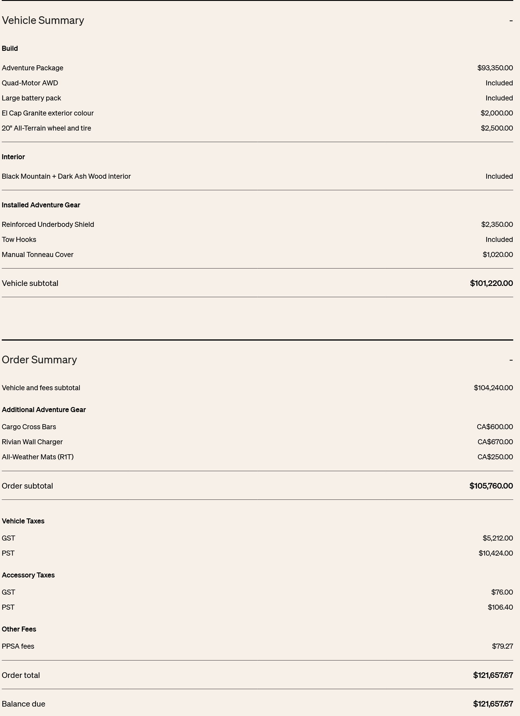 Rivian R1T R1S Fees at Delivery? Screenshot 2023-04-17 at 08-19-05 Account Rivia