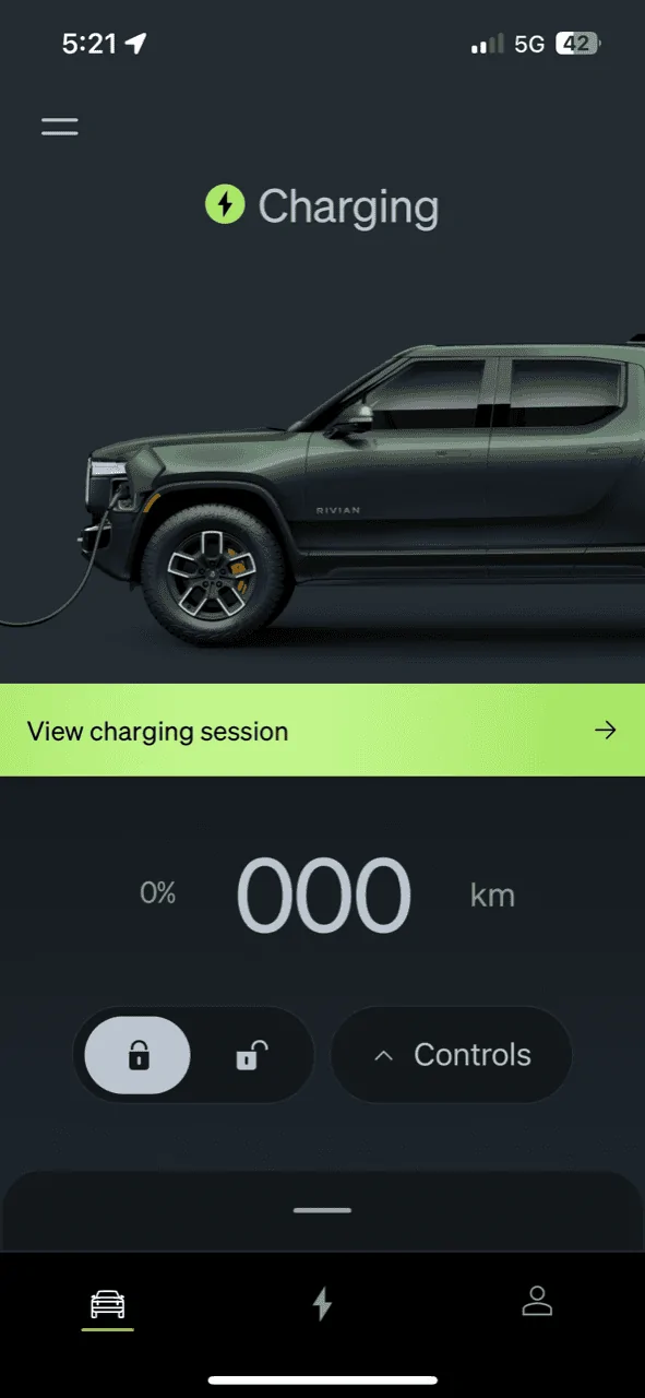 Rivian R1T R1S Driving R1T past 0% dead battery while towing 6x12 Trailer miss-hap IMG_8609
