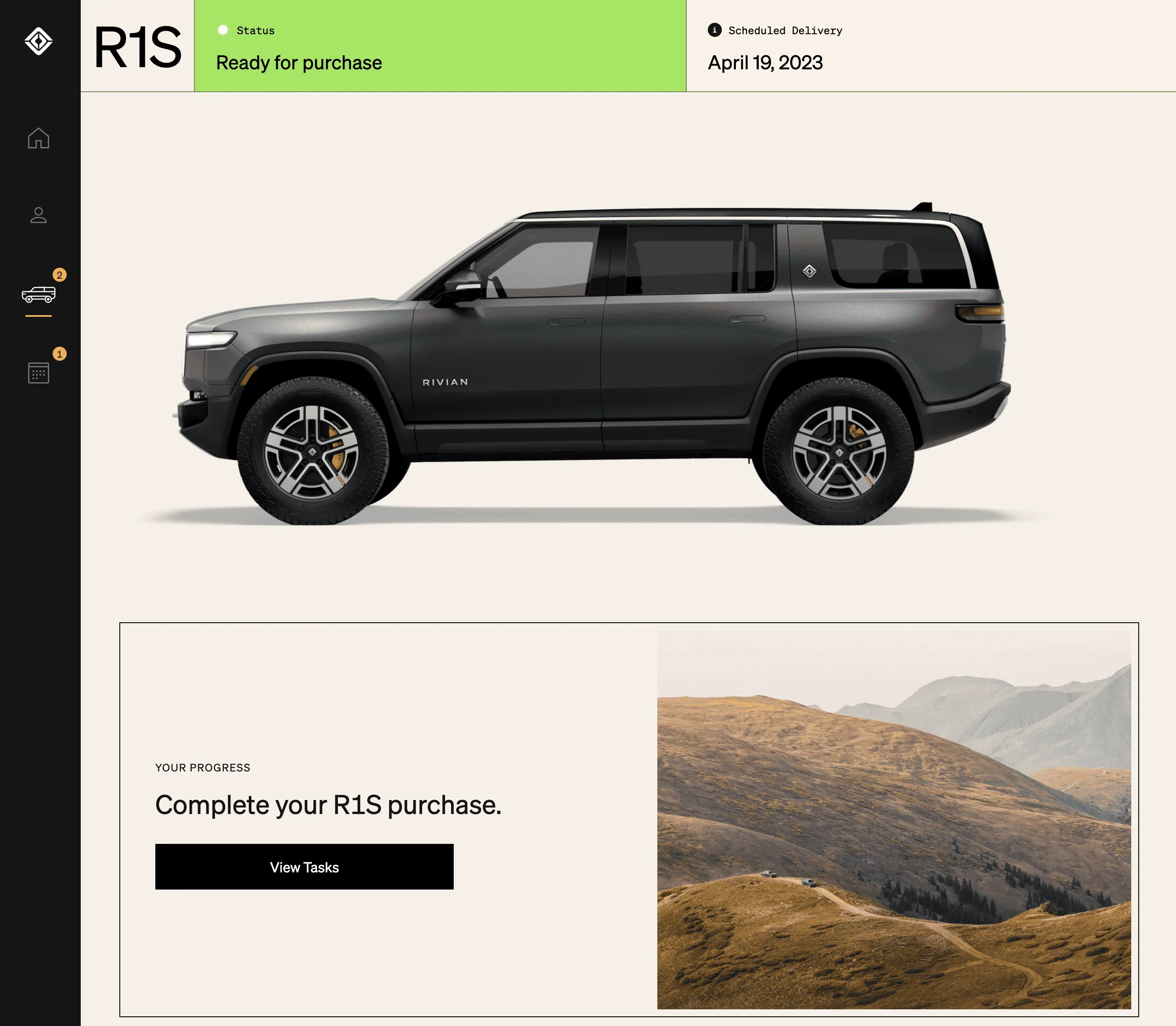 Rivian R1T R1S R1S Shop access live with lots of inventory! Account-Rivian