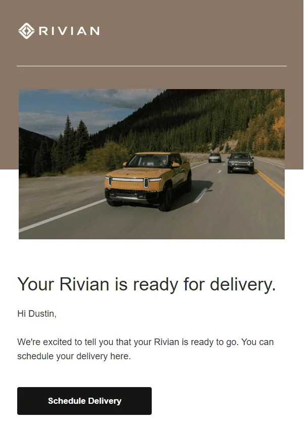 Rivian R1T R1S Your time from VIN to Delivery? 1681930345348