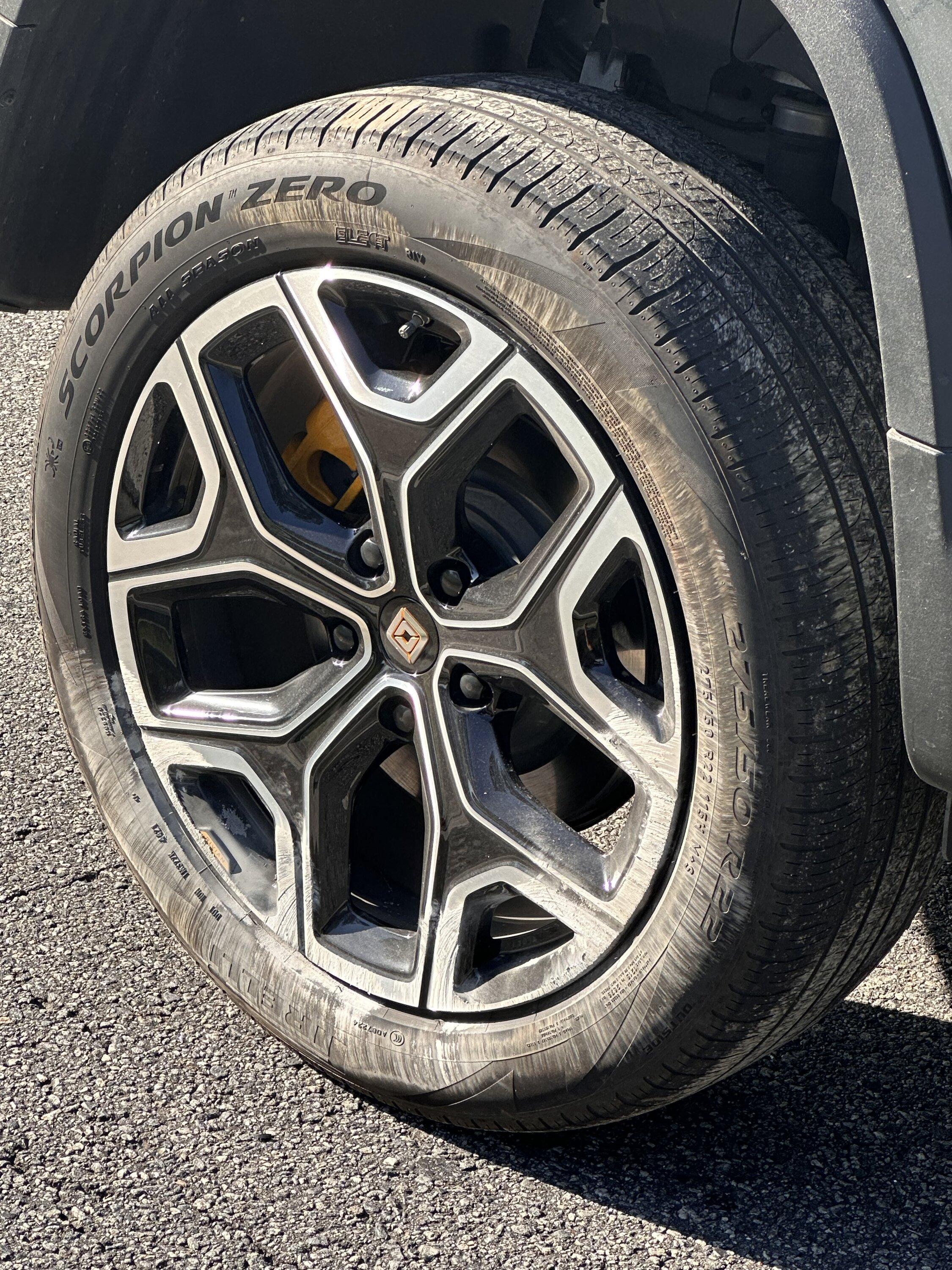 Rivian R1T R1S An idiot hit us in “ Small overlap front collision”  and I assume totaled my R1T [Updated with pic of damage to other truck ?] IMG_1341