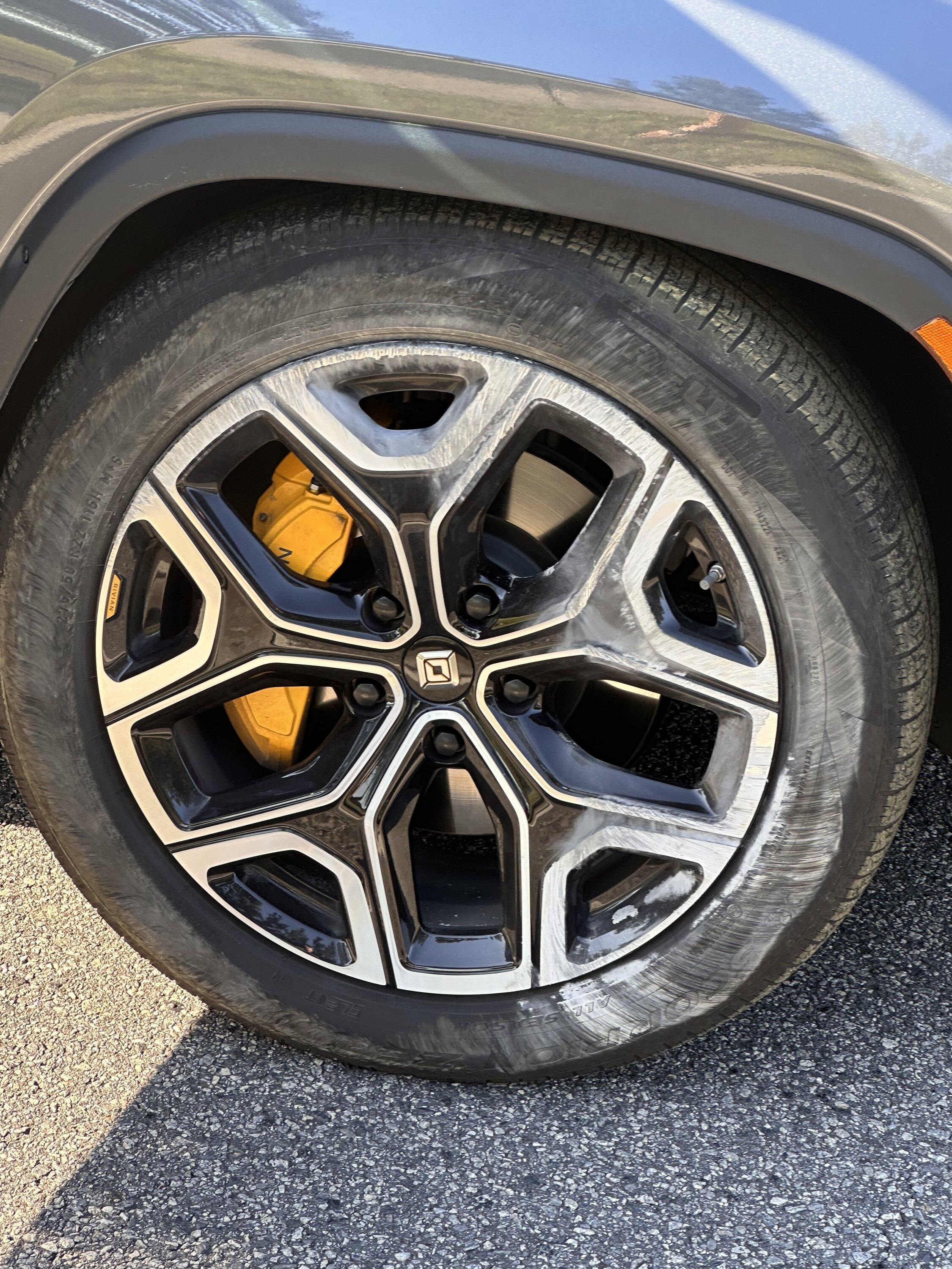 Rivian R1T R1S An idiot hit us in “ Small overlap front collision”  and I assume totaled my R1T [Updated with pic of damage to other truck ?] IMG_1340