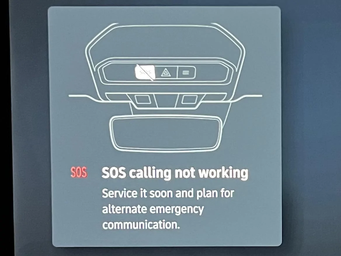 Rivian R1T R1S Anyone have an "SOS calling not working" issue? IMG_1525