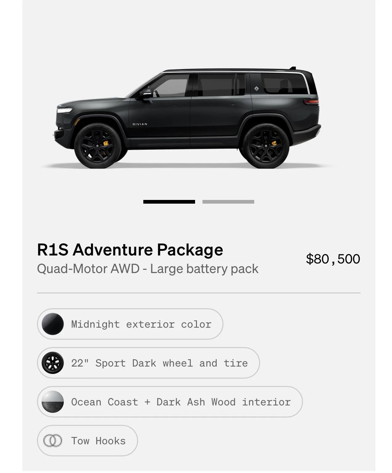 Rivian R1T R1S R1S Shop access live with lots of inventory! 260580A1-5028-4092-91DD-4CC298F3B4AC