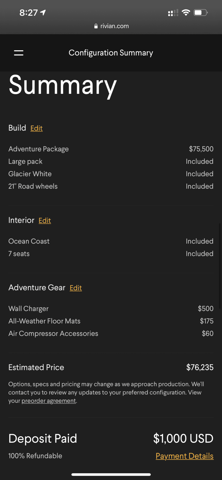 Rivian R1T R1S Which accessories are you configuring? B5850DCD-DCE2-490C-A7EA-E166641468B0