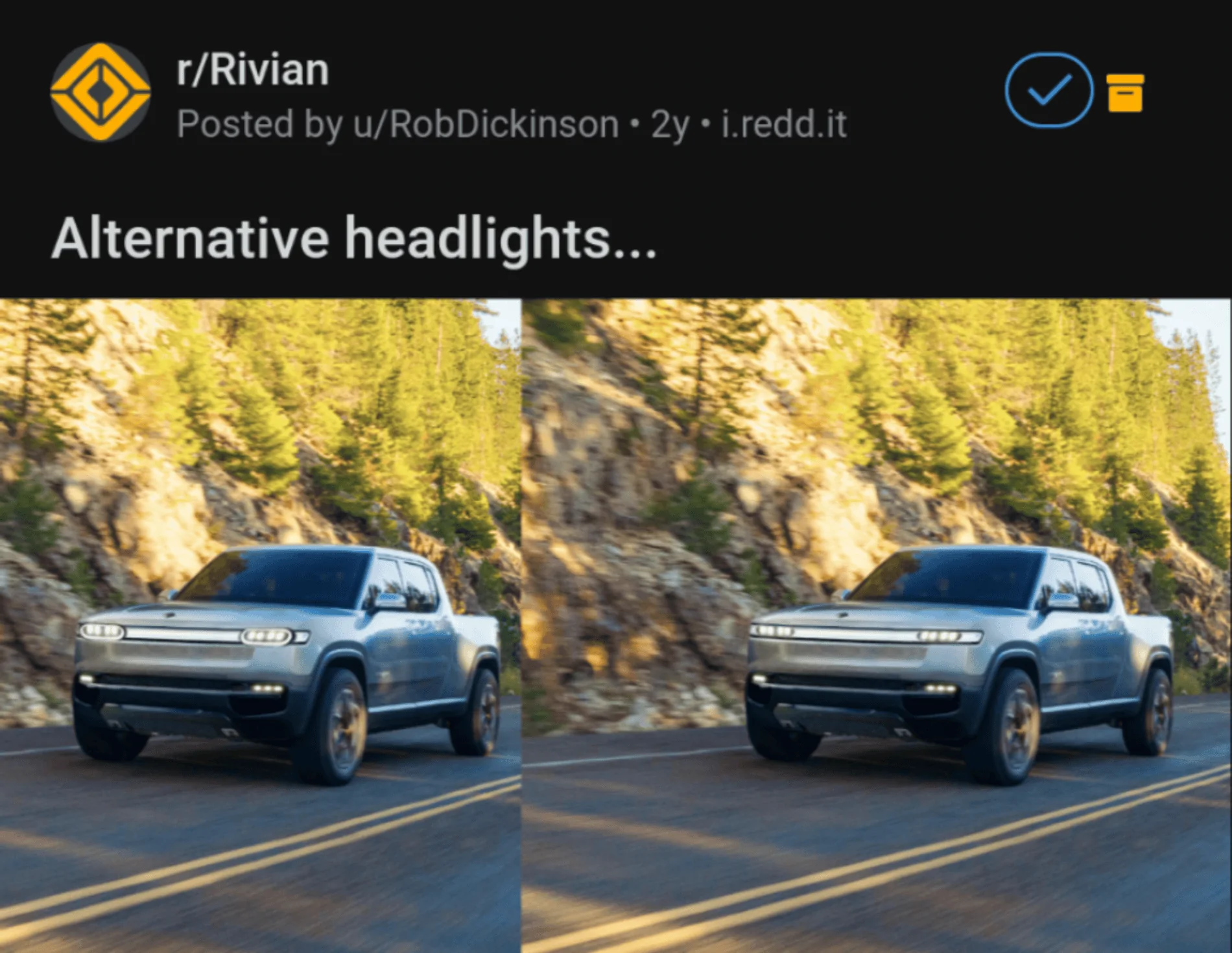 Rivian R1T R1S Someone asked....(headlights) Screenshot_20210604-150115