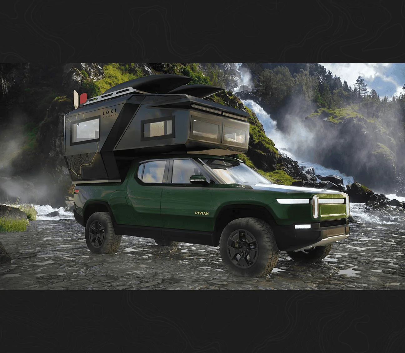 Rivian R1T R1S Loki slide-in EV Camper for Rivian R1T 1623191030080