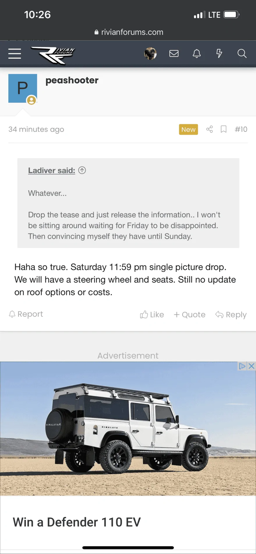 Rivian R1T R1S Rivian will share details on R1T interior next week 850738CD-FAEE-4CDE-9019-B98329667E36