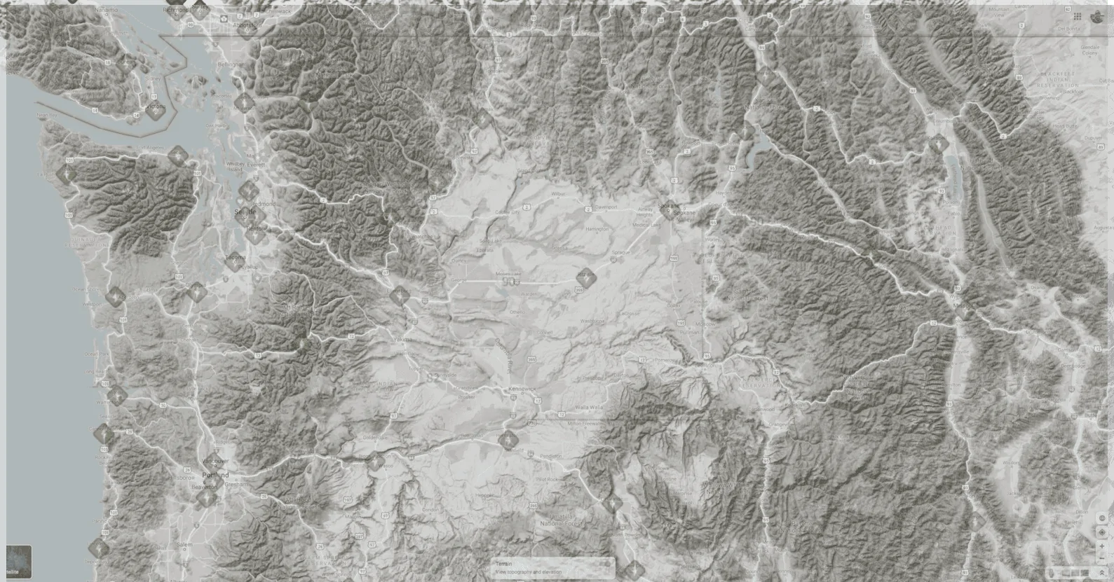 Rivian R1T R1S I made a RAN Map PNW_RAN_Overlay