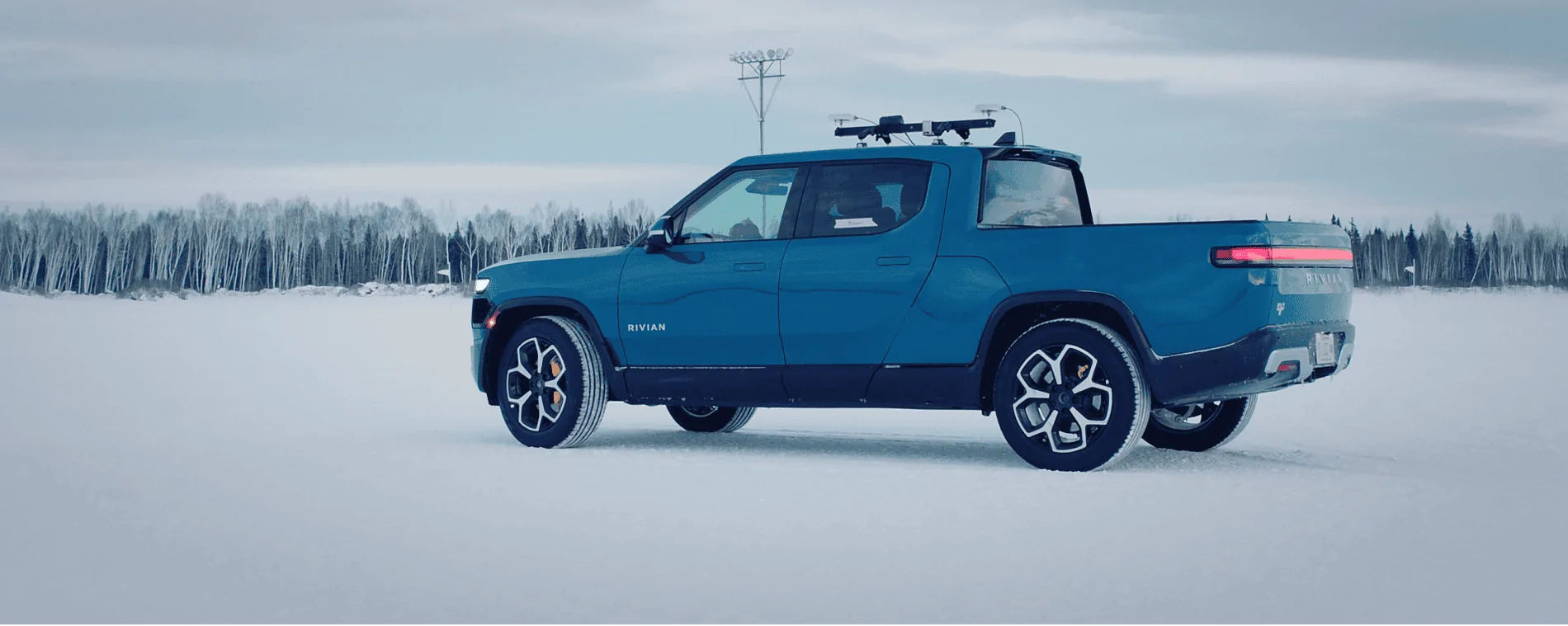 Rivian R1T R1S Can't pick an exterior color? Here are some real world photos. rivian-r1t-winter
